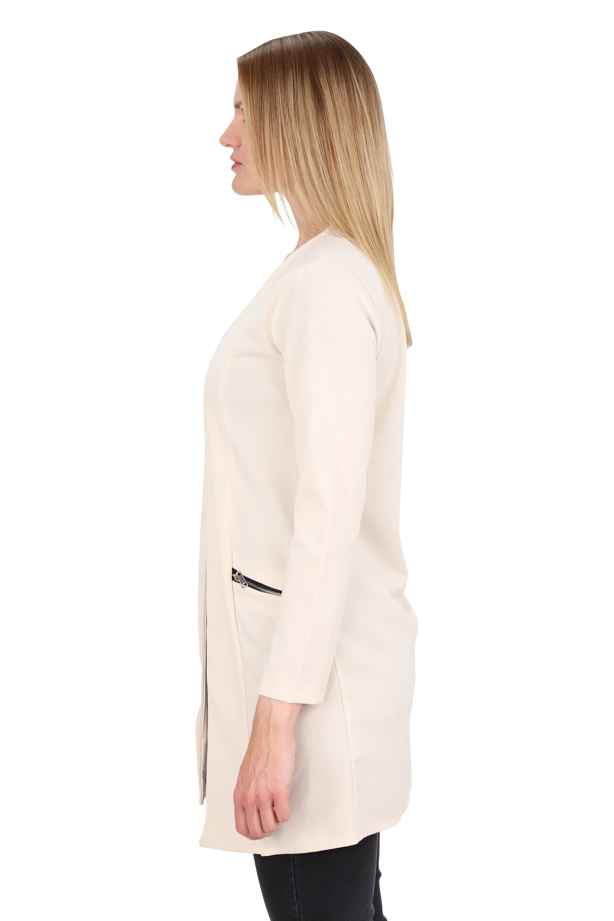malito more than fashion Jackenblazer Long Blazer 6041 offener Long Blazer