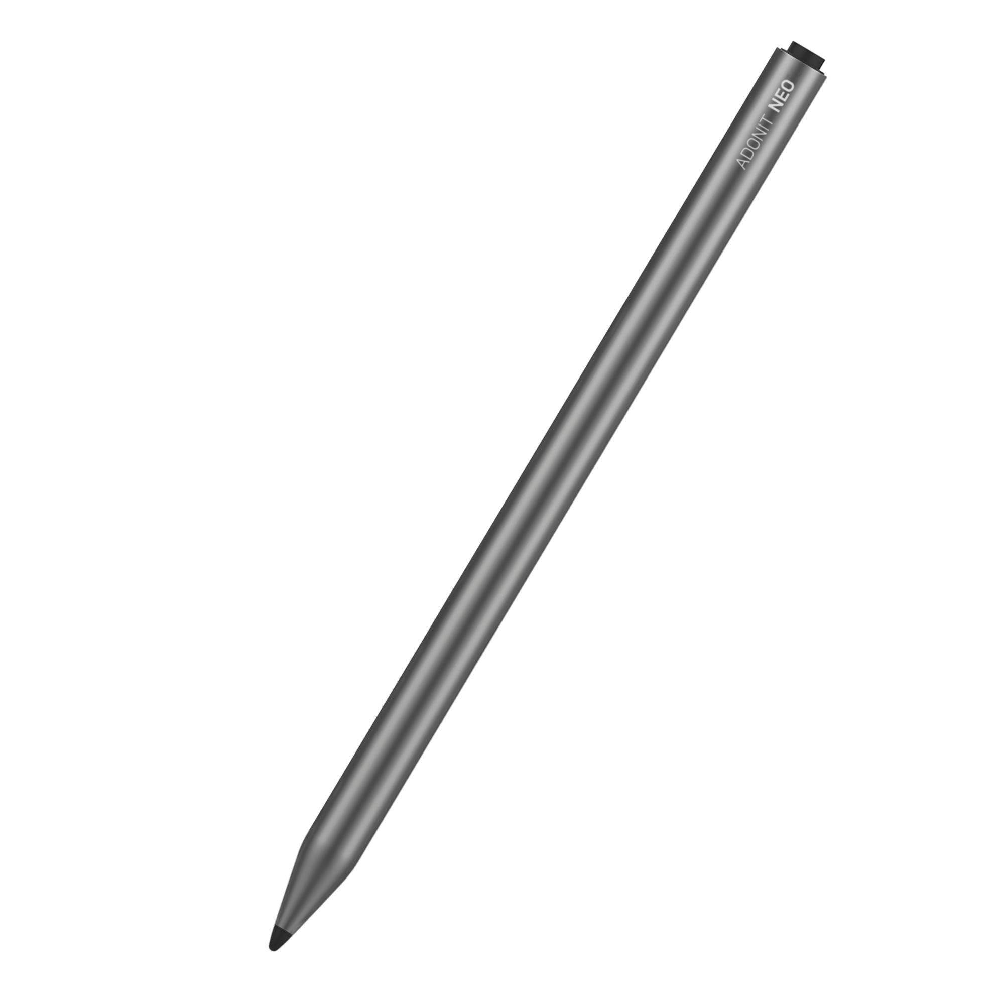 Adonit Eingabestift Neo - iPad Stylus [Extra lange Akkulaufzeit, Palm Rejection, Austauschbare dünne Spitze]