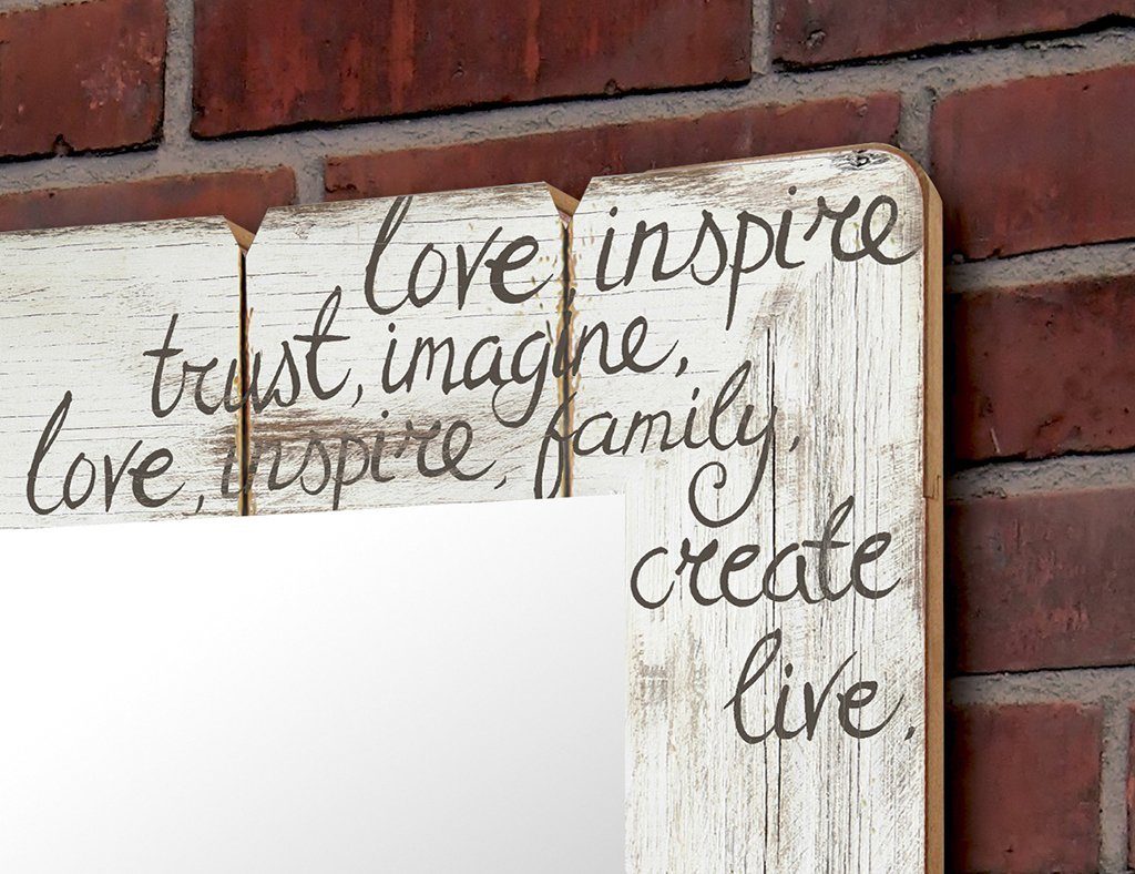 Levandeo® chic Wandspiegel Spiegel Wandspiegel, Holz shabby aus Flurspiegel vintage