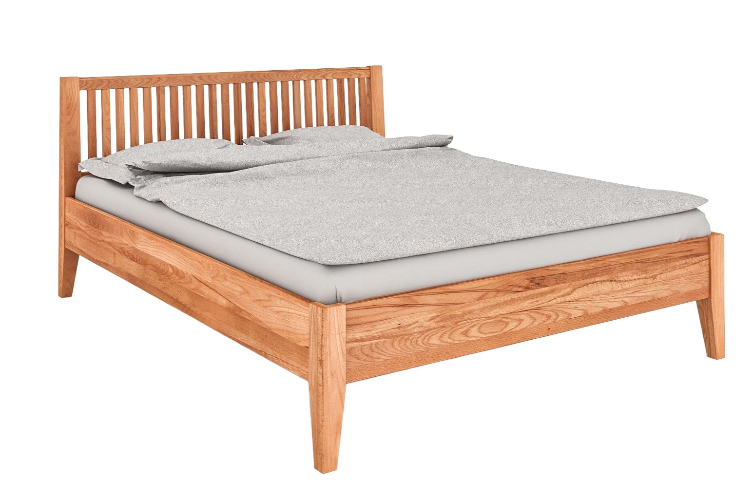 byoak Bett ODYS 200 x 200 aus Massivholz, mit Holzkopfteil, Naturgeölt