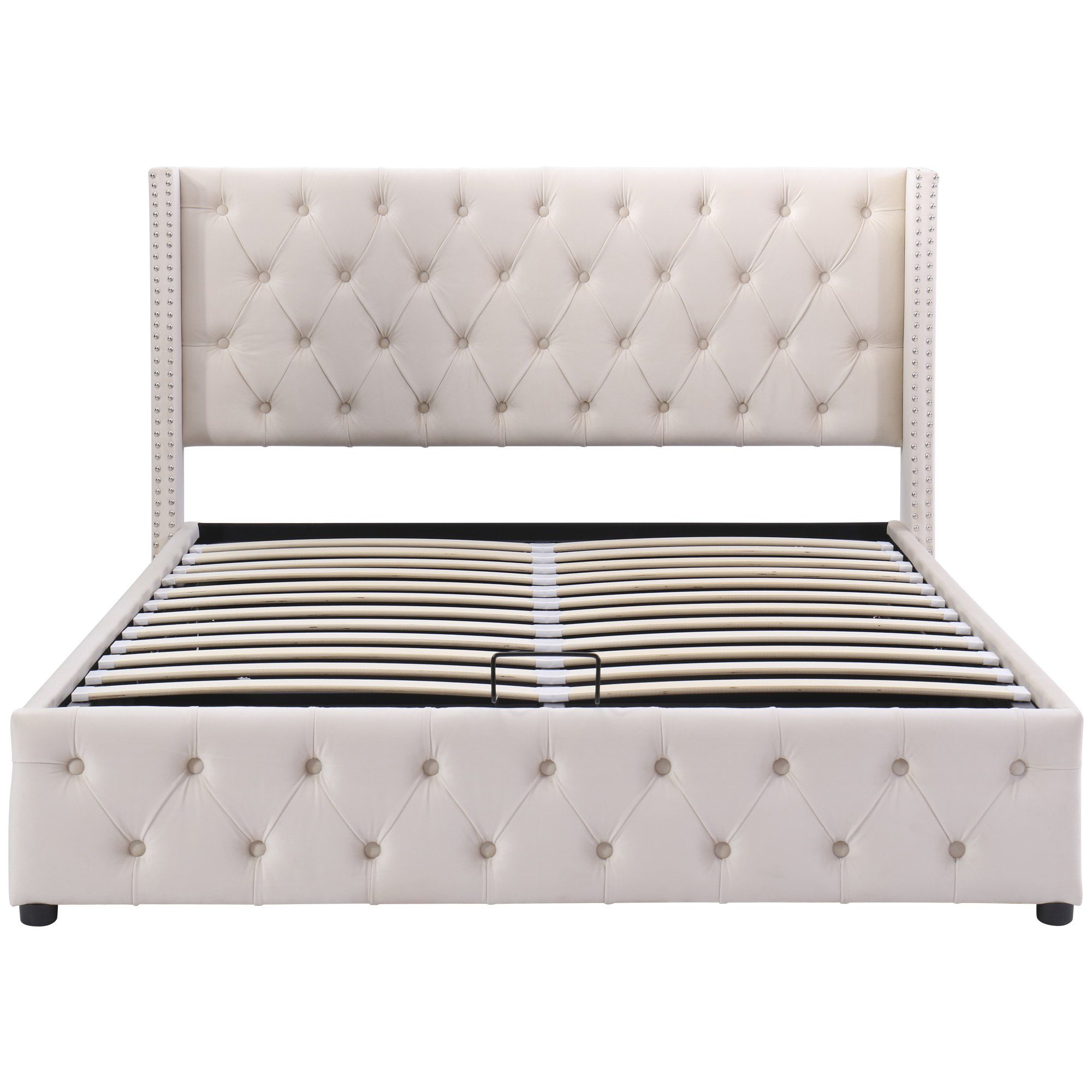 Flieks Polsterbett, Samt Hydraulisches Funktionsbett Doppelbett 140x200cm. Reduzierter Preis € 245,99. Unverbindliche Preisempfehlung € 699,99
