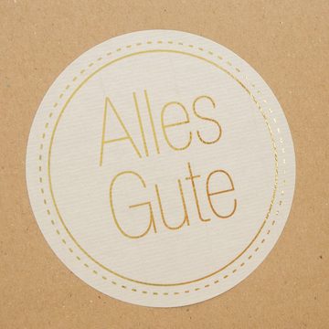 itenga Aufkleber itenga Sticker 10x Alles Gute exklusiv mit Goldfolie Groß Rund 9,5cm