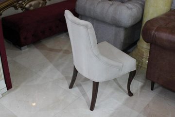 JVmoebel Stuhl Esszimmer Stühle Luxus Sessel Weiß Stühl Wohnzimmer Möbel Sofort, Made in Europa