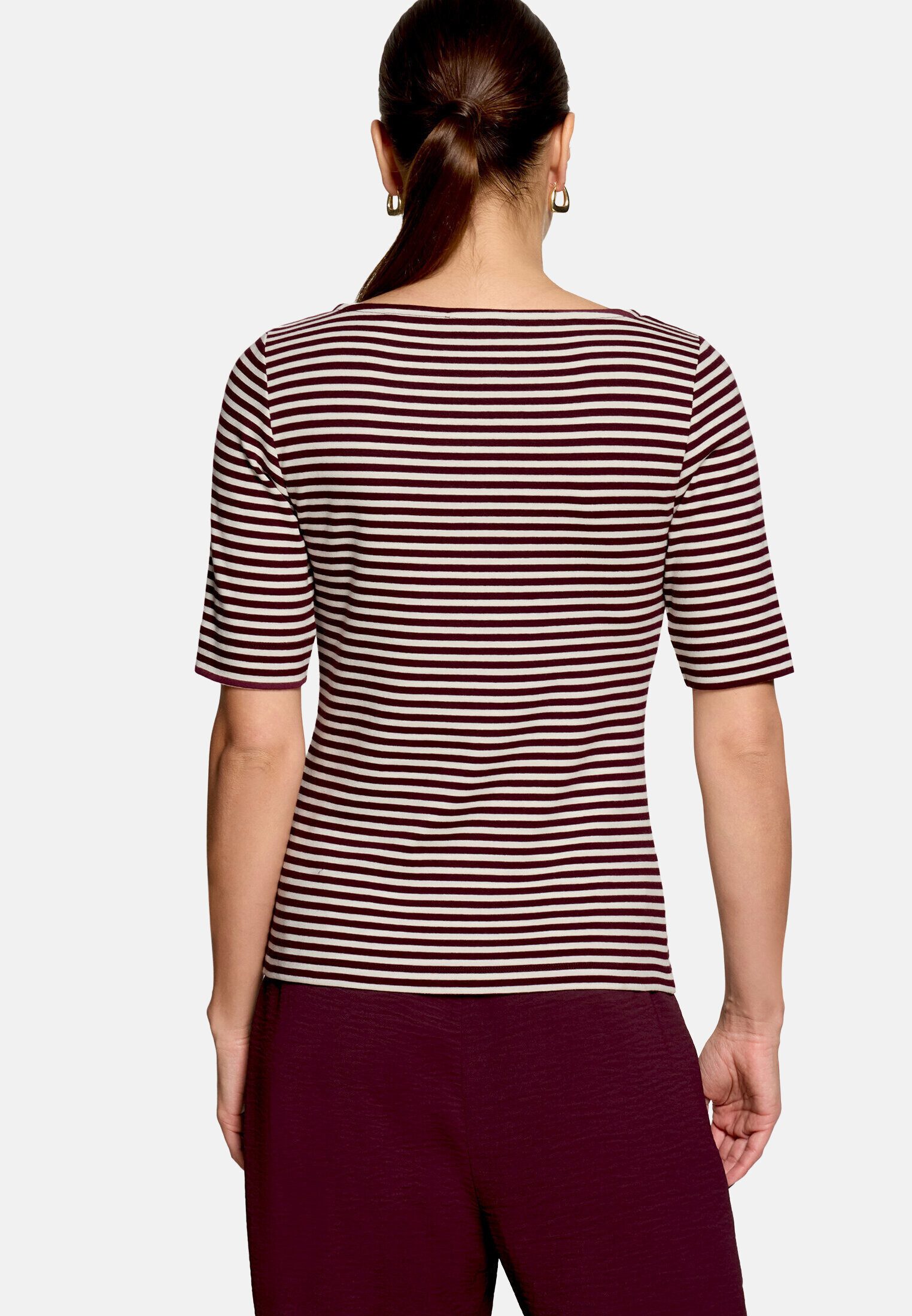 Zero Kurzarmshirt Damen Shirt mit U-Boot-Ausschnitt (1-tlg) Material – Bild 3 von 5