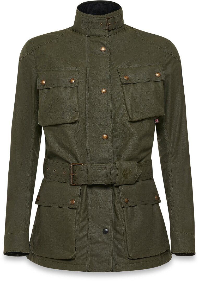 Belstaff Motorradjacke Trialmaster wasserdichte Damen Motorrad Wachsjacke Ellenbogenprotektoren enthalten,Schulterprotektoren enthalten,was