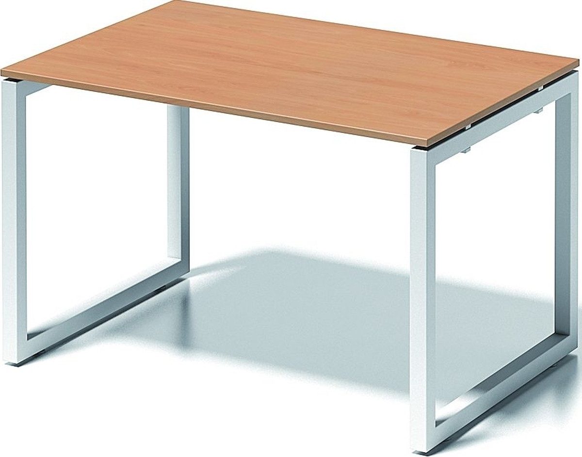 Bisley Schreibtisch Schreibtisch CitoBxTxH 120x80x74cm buche Gestell verkehrsweiß