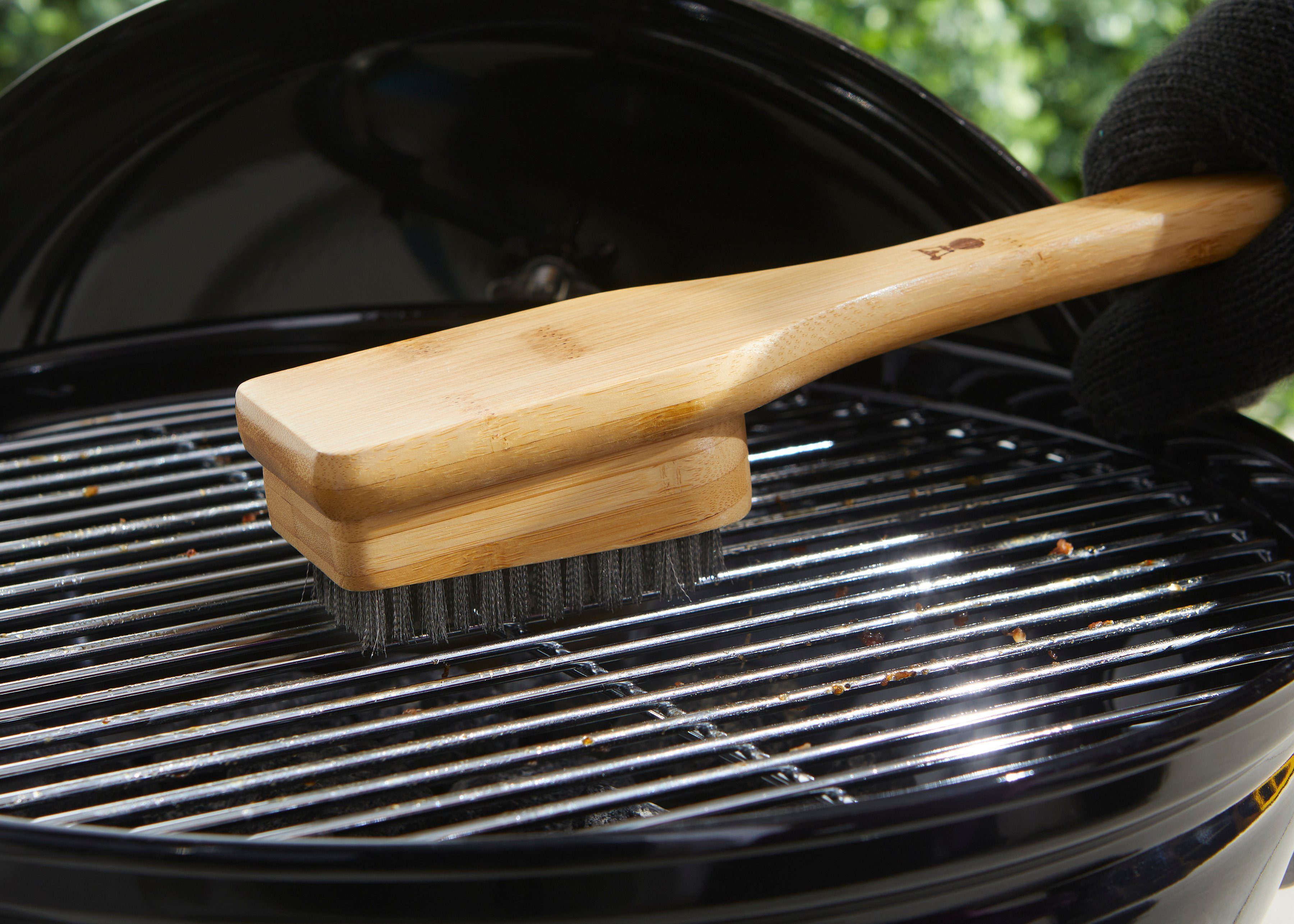 Weber Grillbürste, 30 cm, mit Bambusgriff