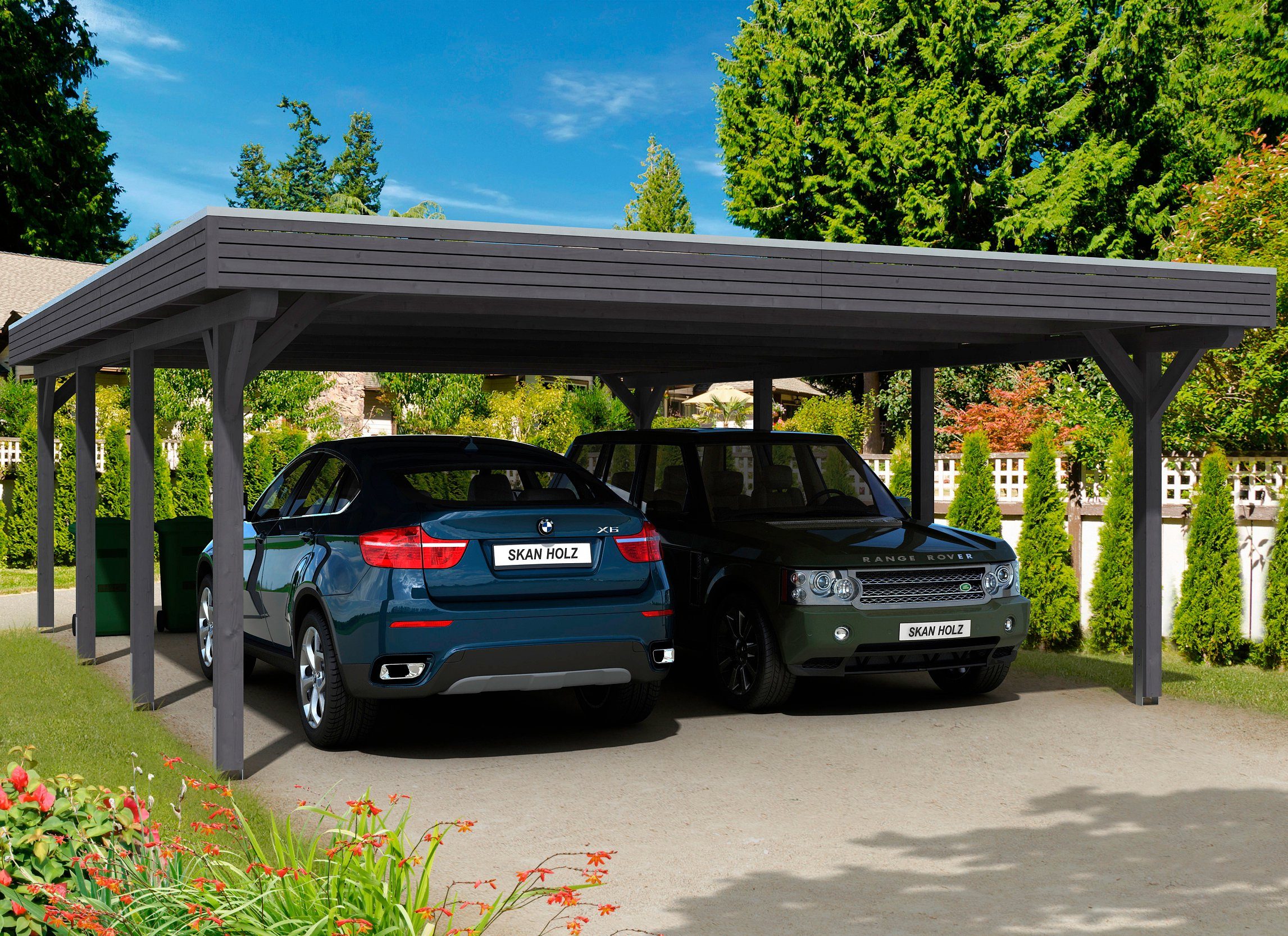 Skanholz Doppelcarport Spessart, BxT: 611x846 cm, 220 cm Einfahrtshöhe