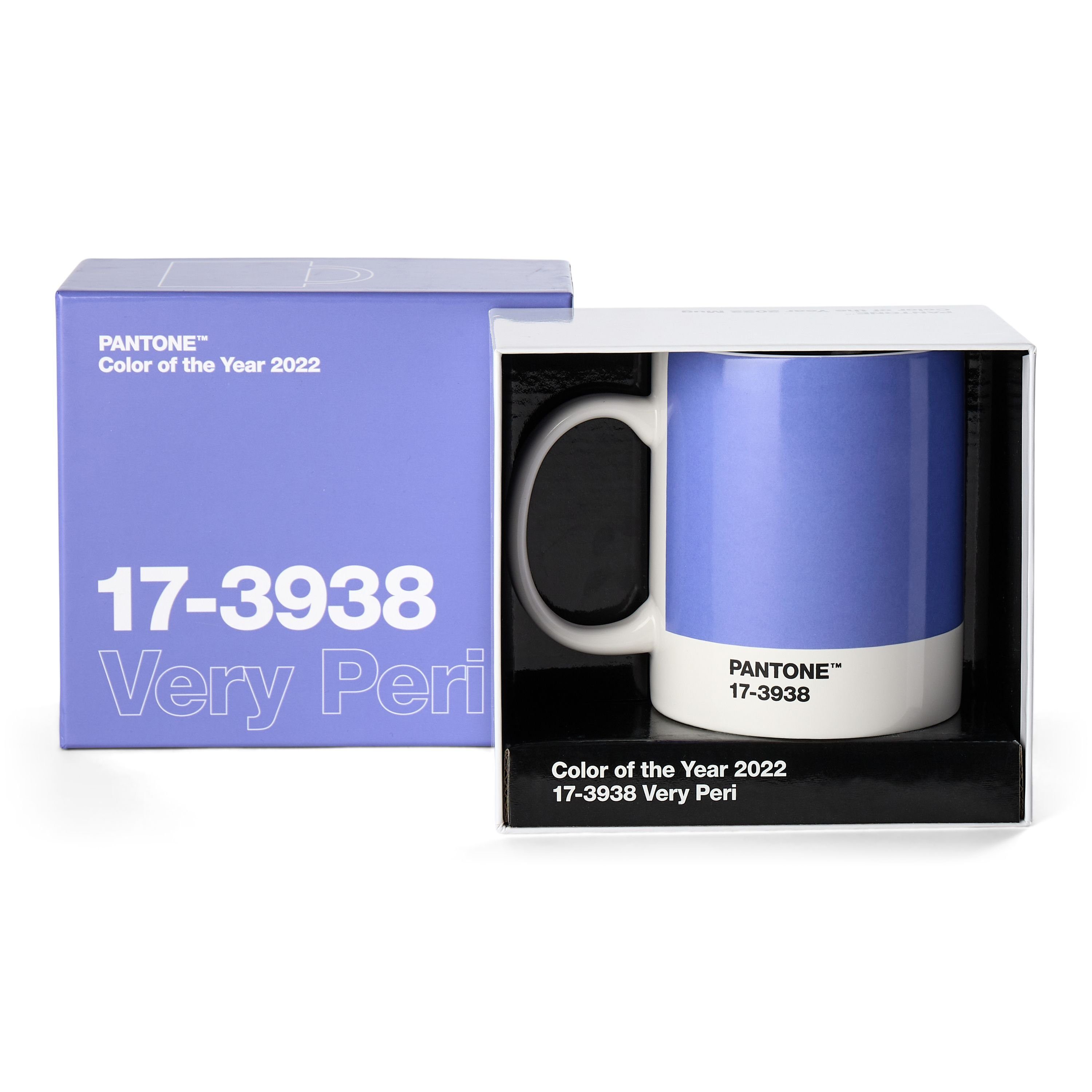 PANTONE Thermotasse, Fine China Porzellan, Porzellan Kaffeebecher Geschenkbox, CoY 2022 - Very Peri 17-3938