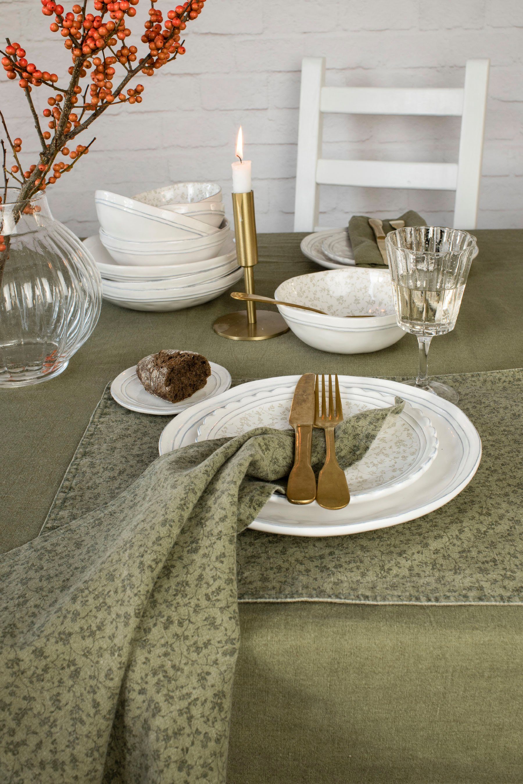 Platzset, Wild Clematis, LAURA ASHLEY, beidseitige (Set, Verwendung 4-St)