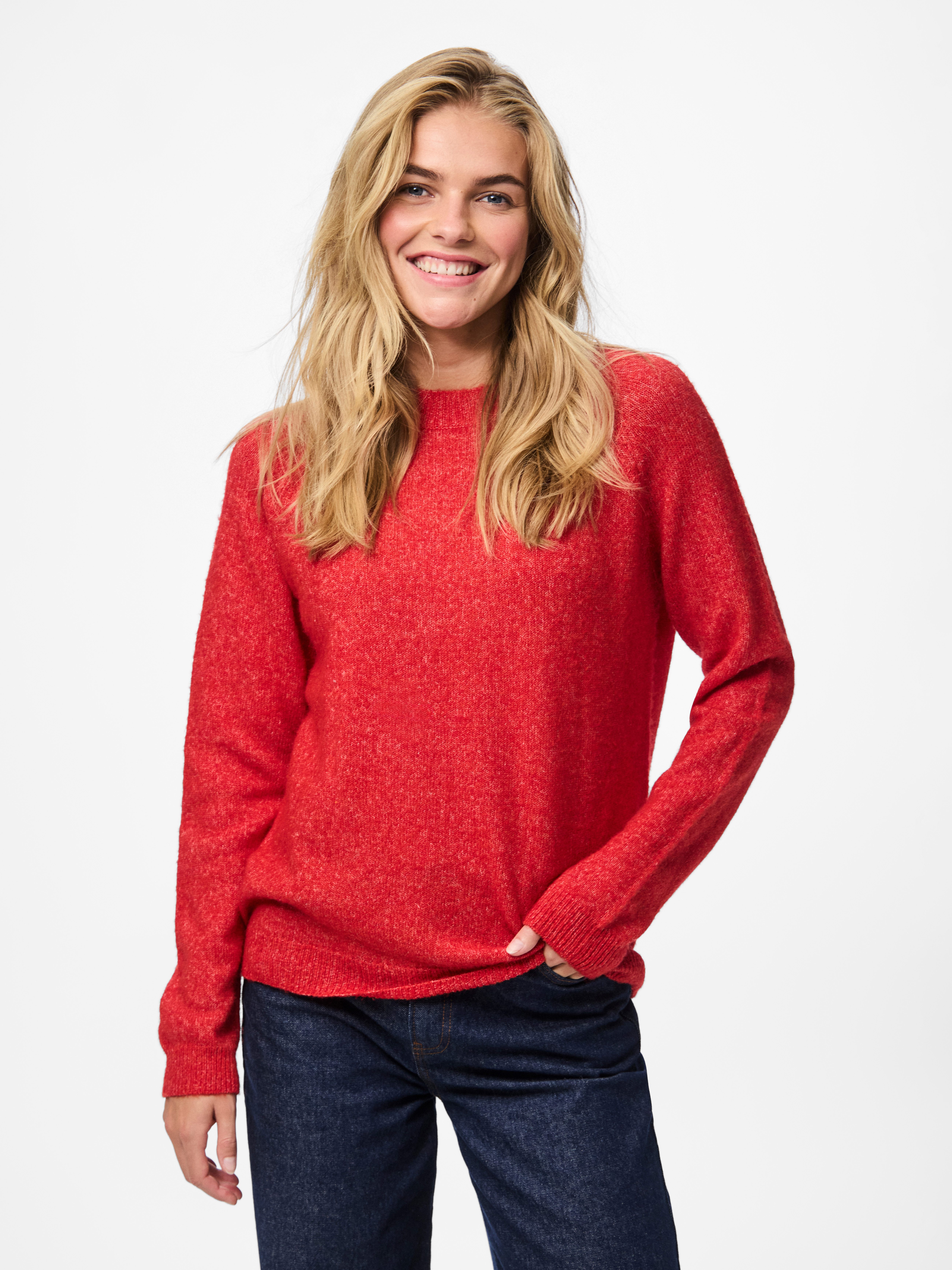 pieces Strickpullover PCJULIANA LS O-NECK KNIT günstig online kaufen