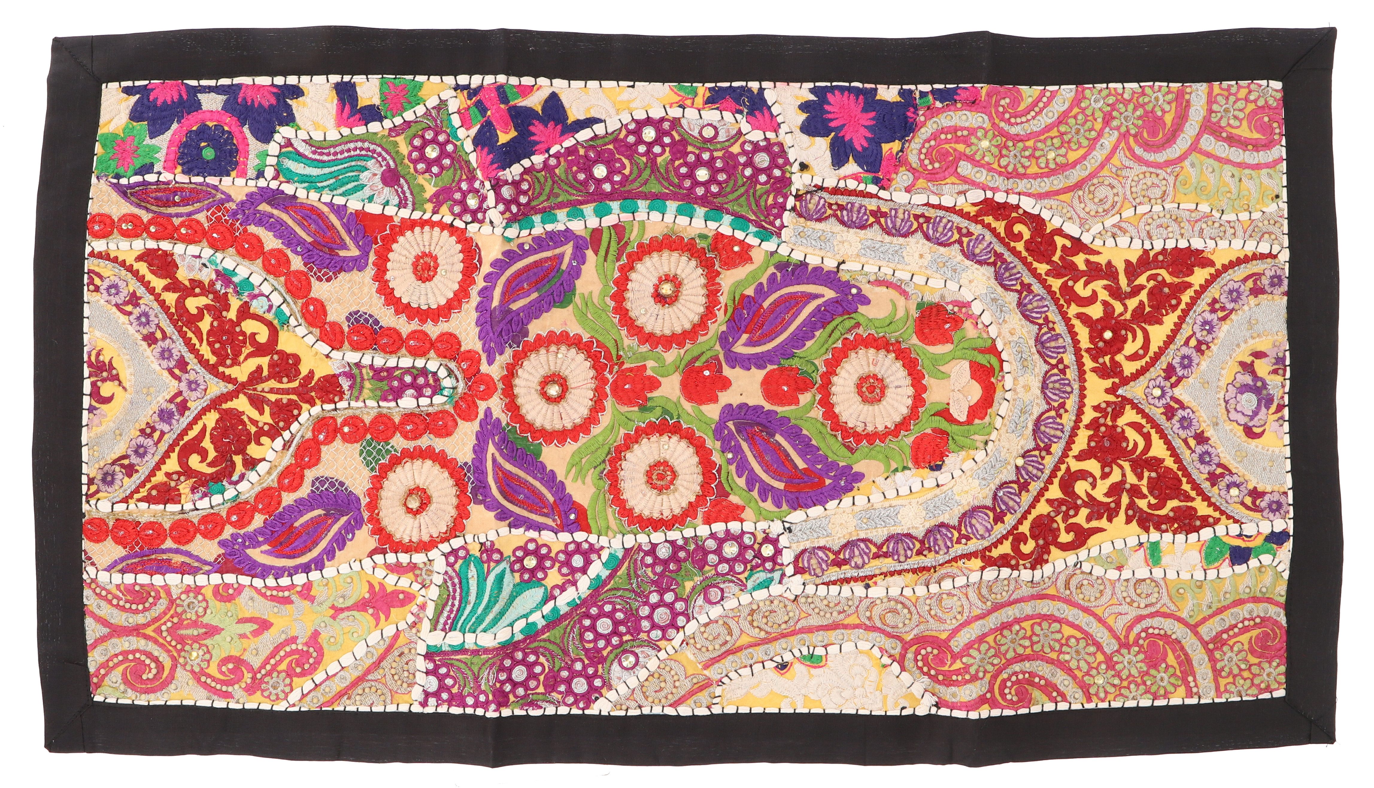 Guru-Shop Wandteppich Orientalischer Tischläufer, Wandbehang,.., Höhe: 85 mm