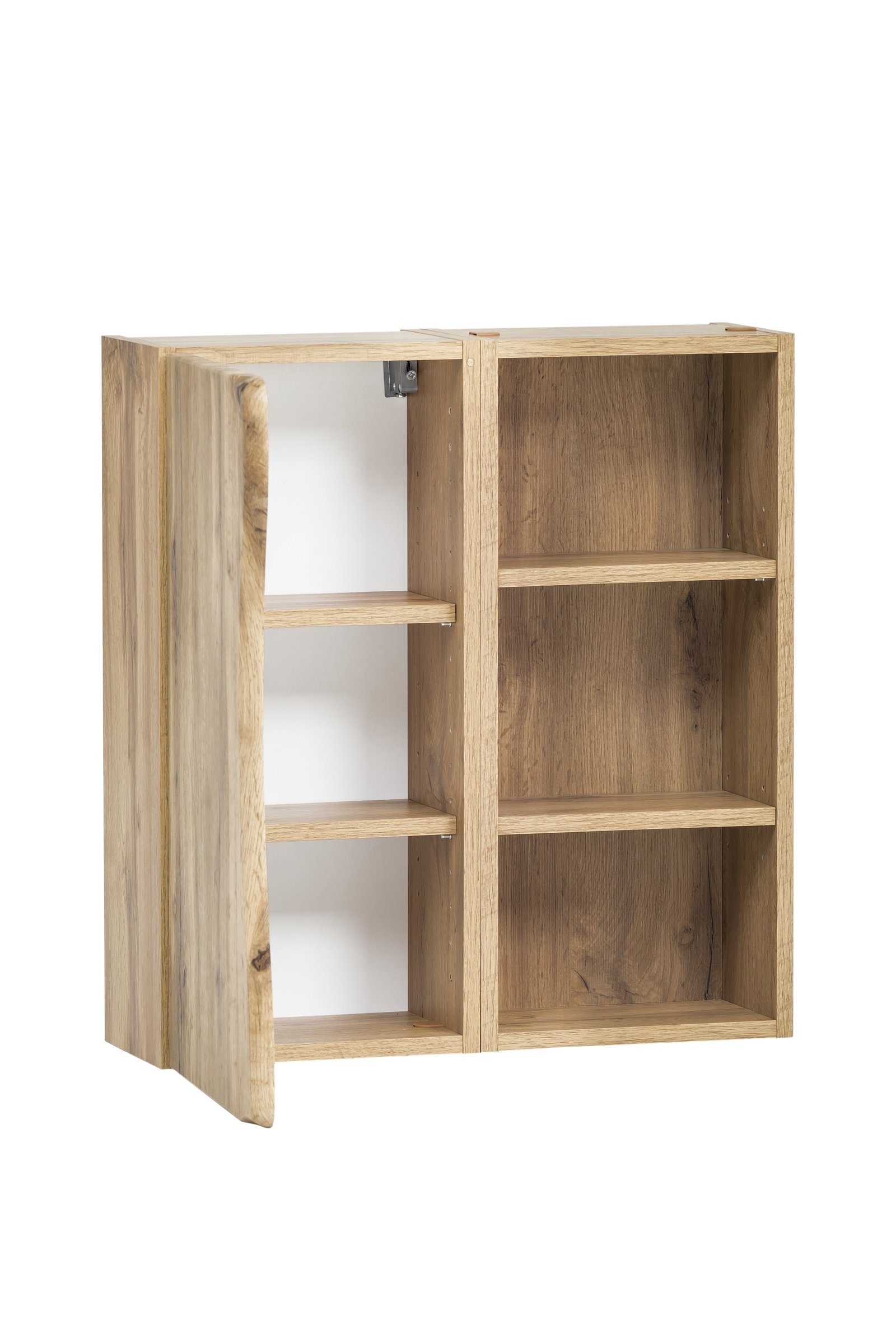 HELD MÖBEL Hängeschrank aus MDF in wotaneiche mit einer Tür und 4 Einlegeböden (B/H/T: 60x64x20 cm)