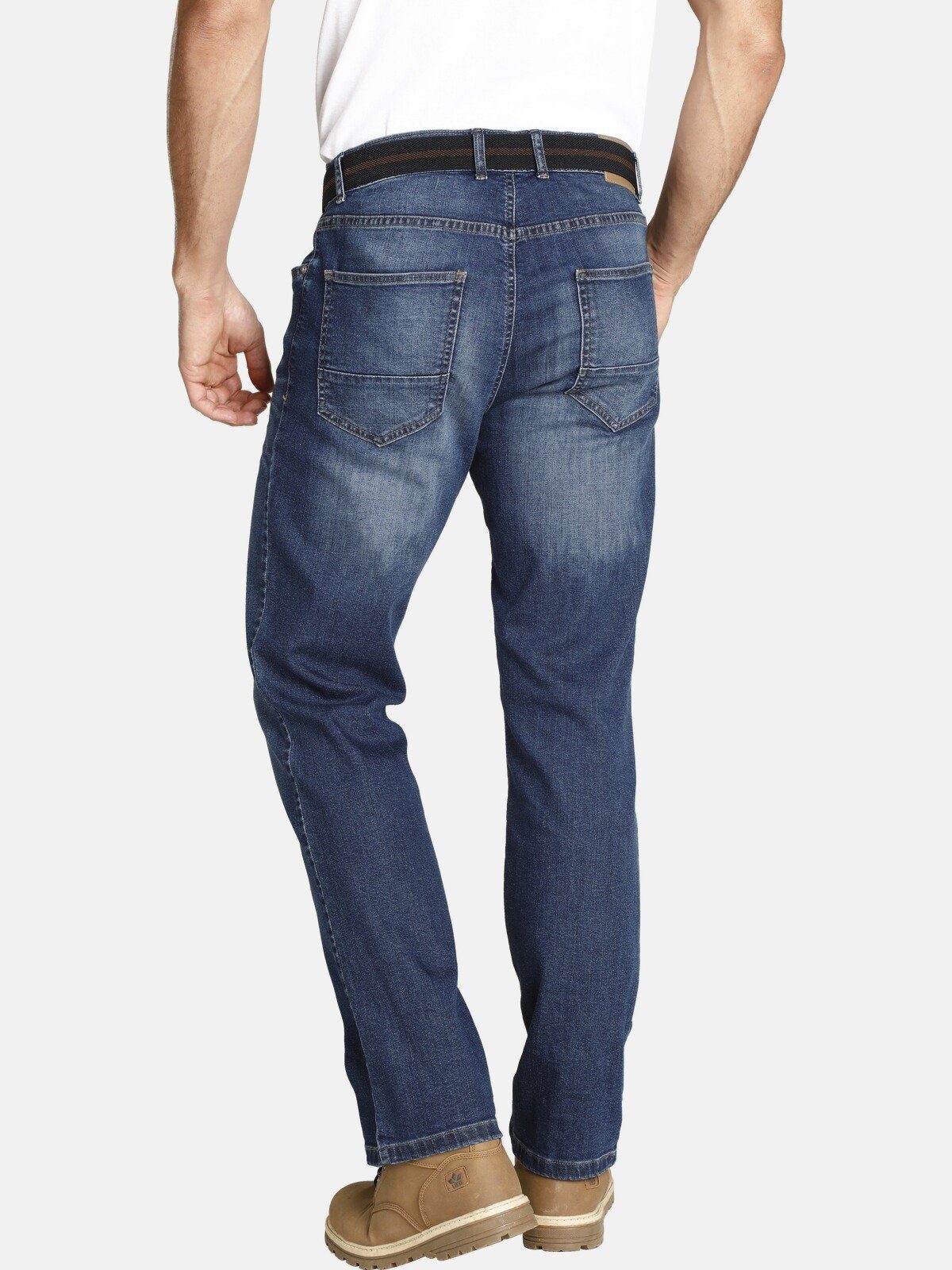 Comfort-fit-Jeans mit Vanderstorm Jan blau JOEL Gürtel