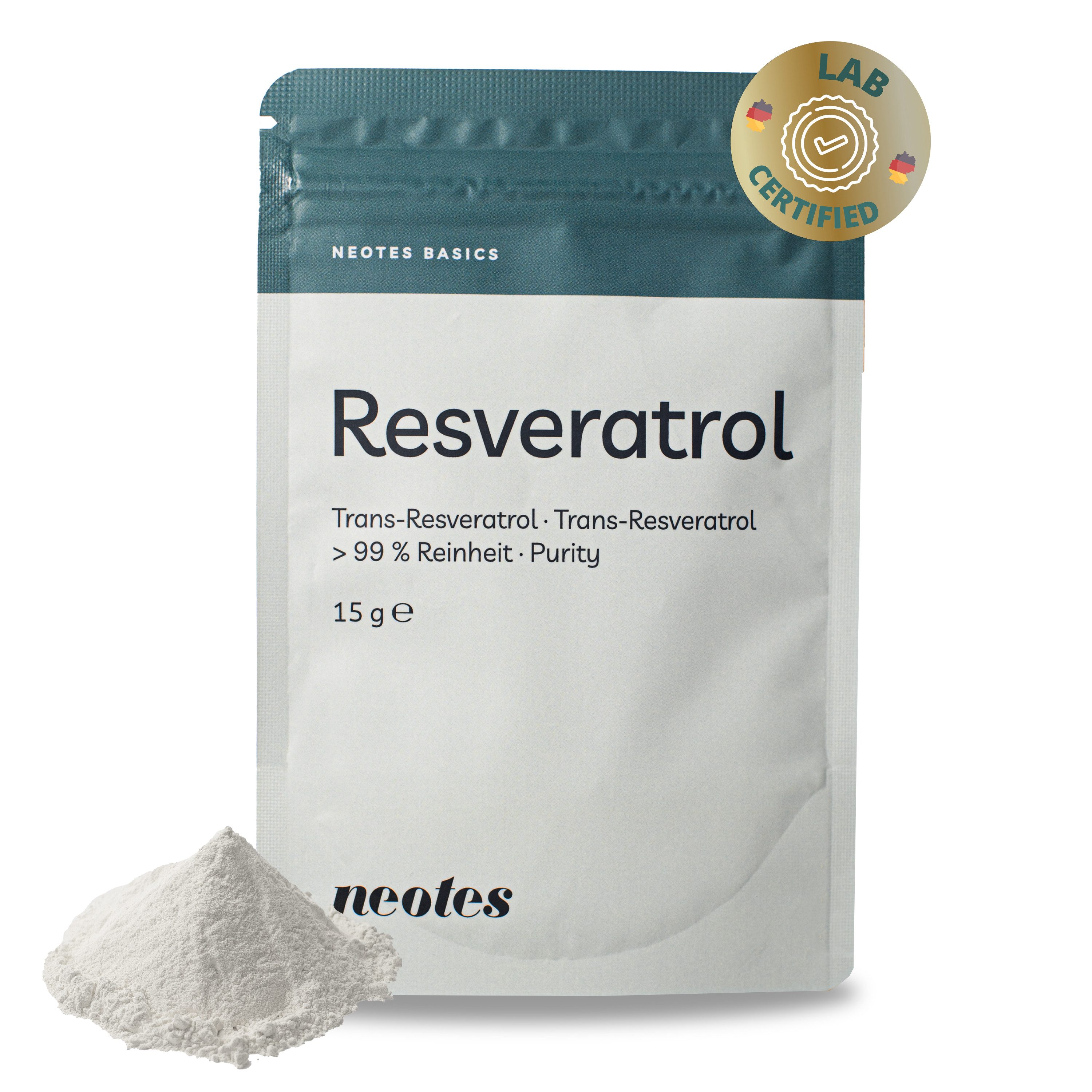 neotes Resveratrol > 99 % Reinheit 15 g Pulver