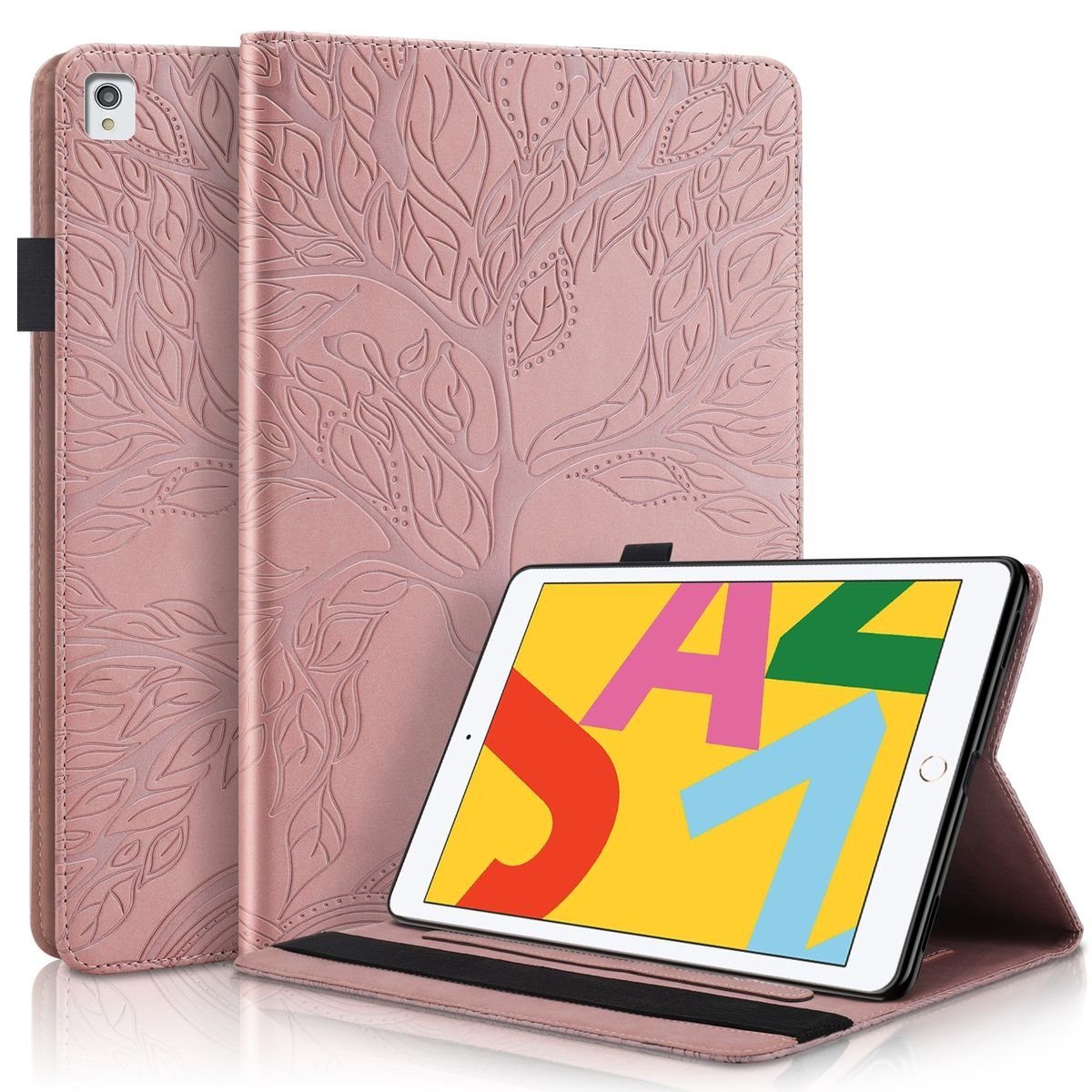 Wigento Tablet-Hülle »Aufstellbare Kunst-Leder Tasche Baum Muster für Apple  iPad 10.2 Zoll 2019 / 2020 / 2021 7. / 8. / 9. Generation Etuis Hülle Cover  Schutz Case Zubehör« online kaufen | OTTO