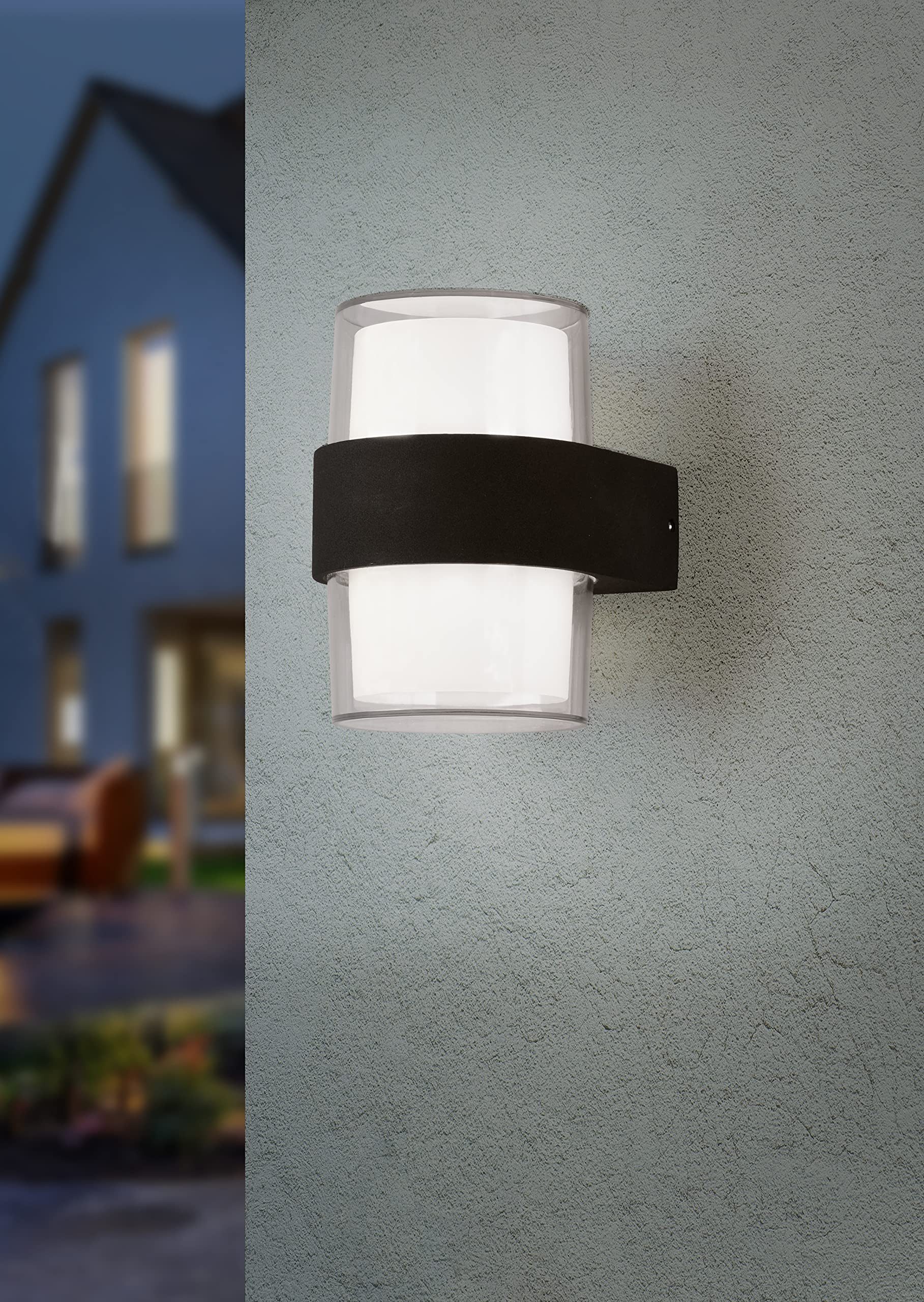lightling LED Außen-Wandleuchte Moritz, LED fest integriert, Warmweiß, rund, Up and down Beleuchtung, IP54