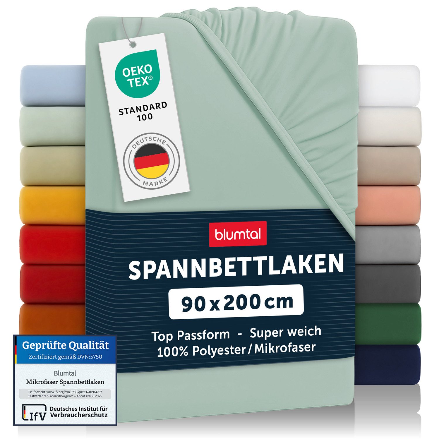 Blumtal Spannbettlaken Bettlaken aus Mikrofaser, Mikrofaser, Gummizug: rundum, (2 Stück)