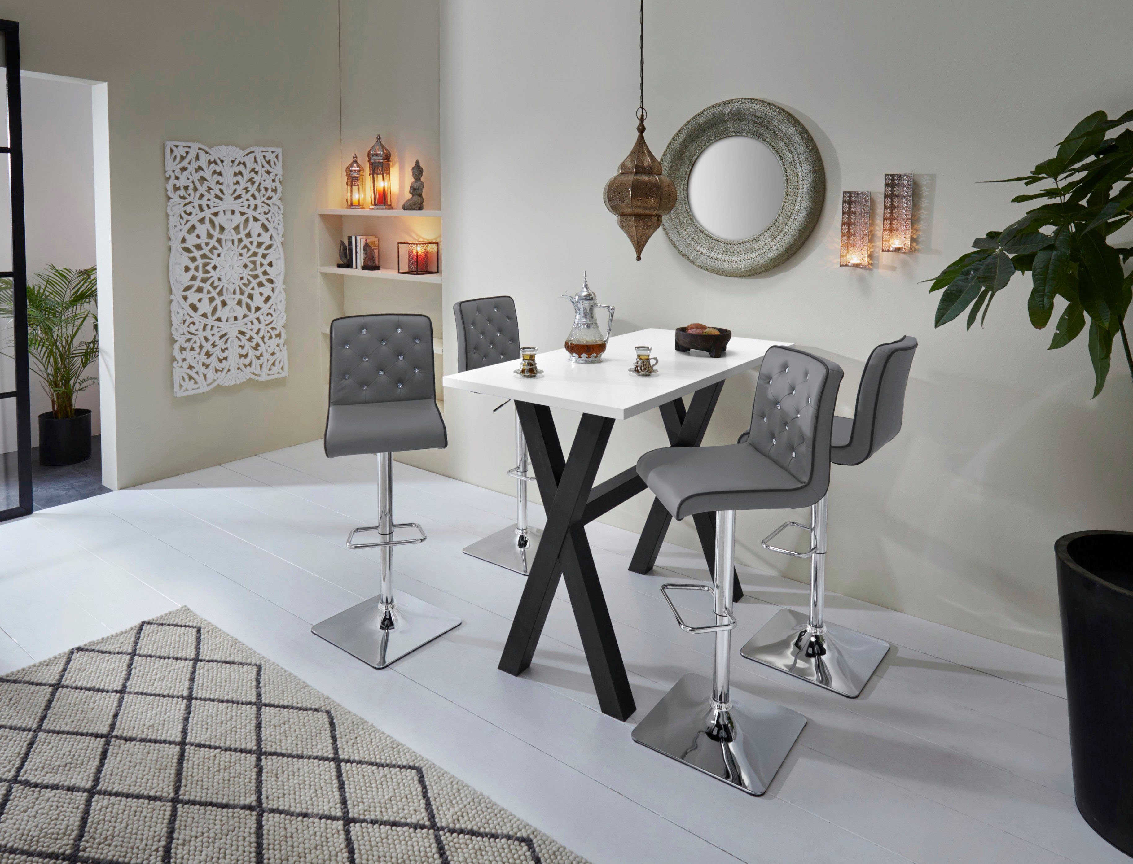 Mäusbacher Bartisch, Gestell in X-Form (Breite günstig online kaufen