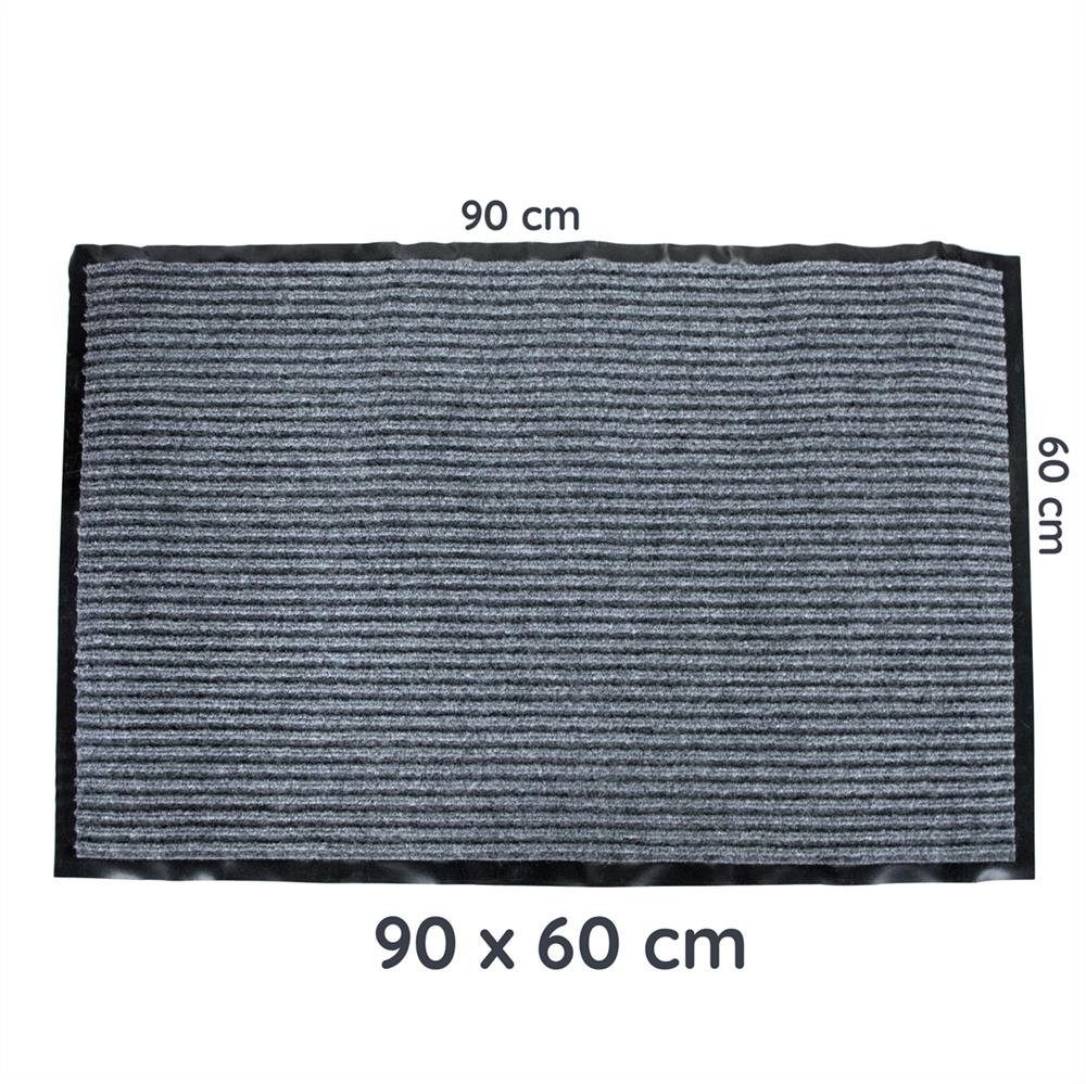 Steelboxx Fußmatte Türmatte Fußmatte Schmutzfangmatte 60 x 90cm / 607651, Rechteckig, Höhe: 5 mm, 100% Polyester · 2400g/m²