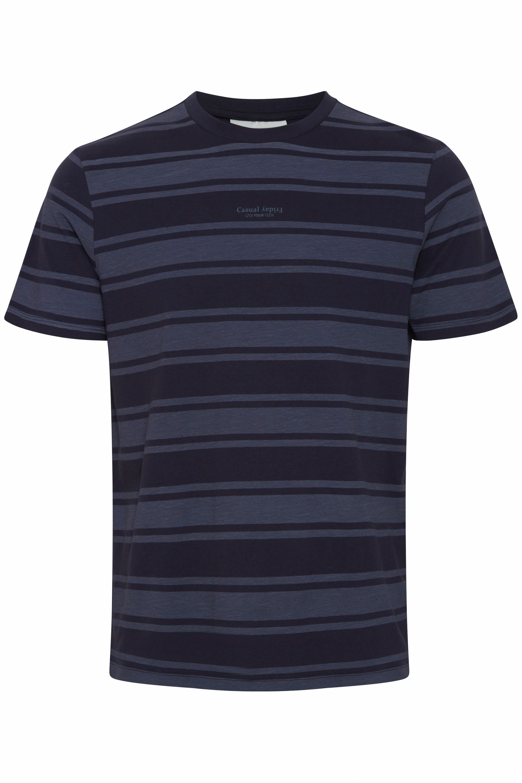 20504423 Dark T-Shirt Friday stripe Casual tee Navy printed Thor (194013)