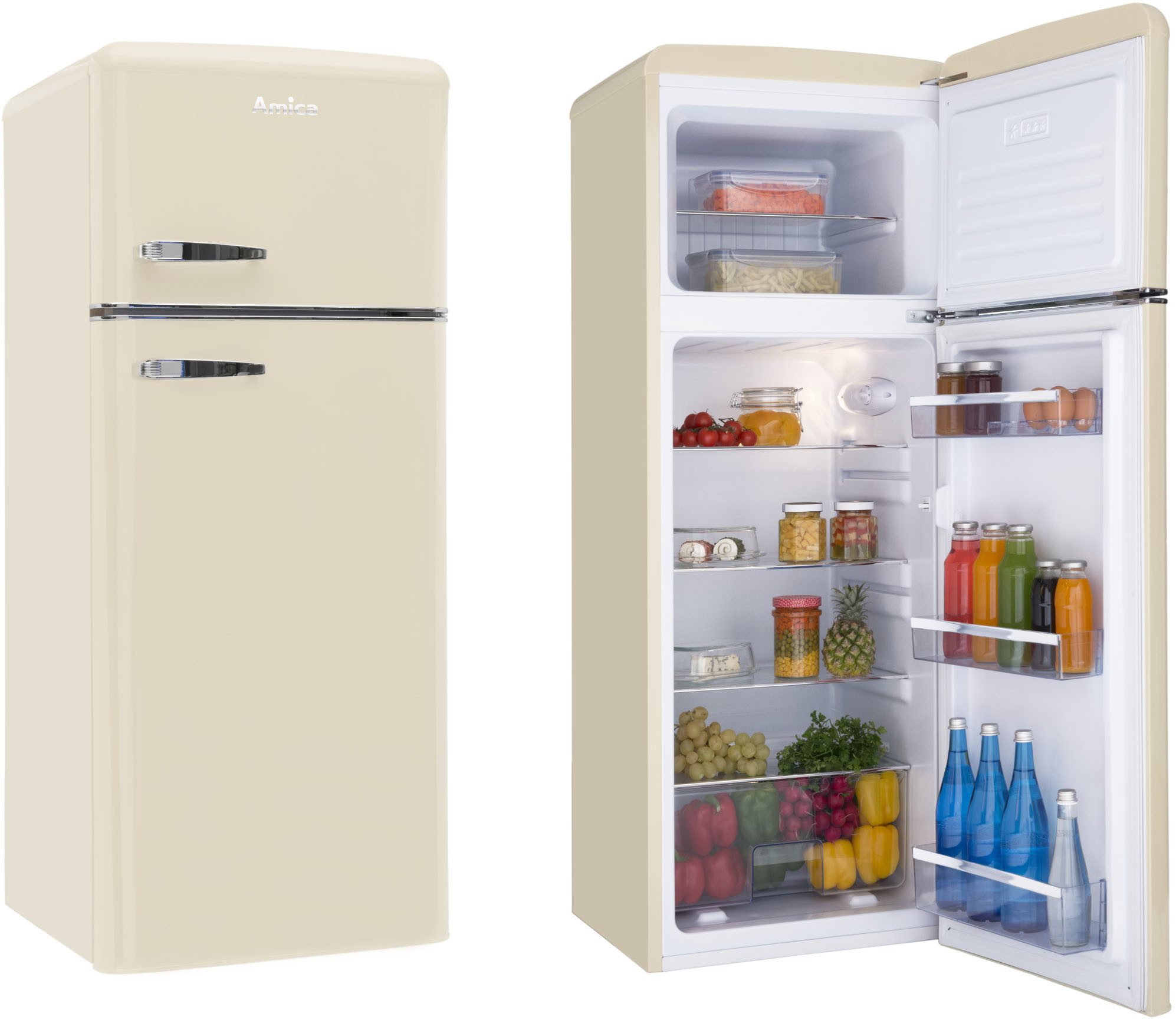 Amica Kühl-/Gefrierkombination DTR 374 190 B, 144 cm hoch, 55 cm breit – Bild 4 von 5
