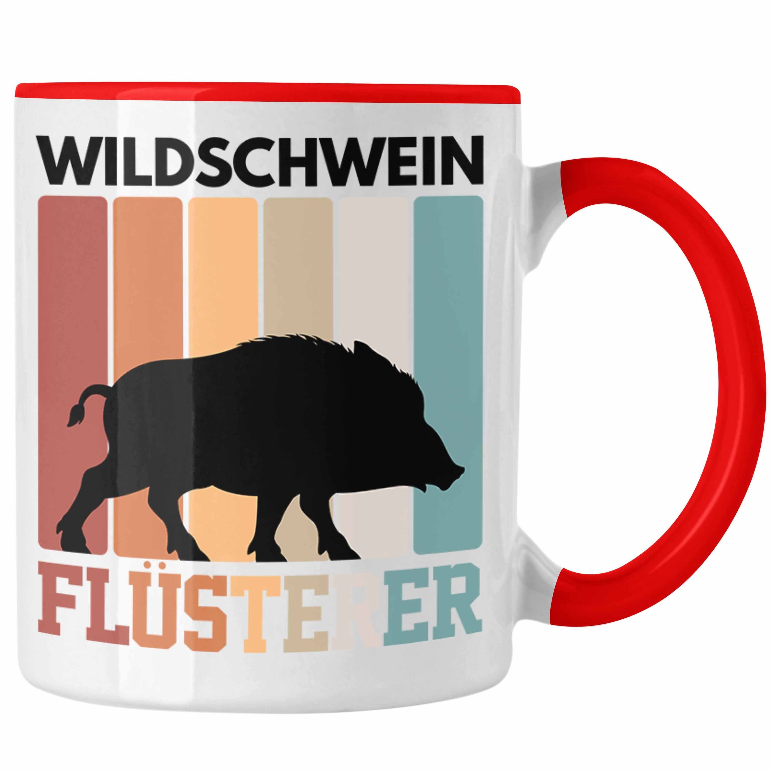 Trendation Tasse Trendation - Gesche Rot Geschenk Lustige Jäger Flüsterer Wildschwein Tasse