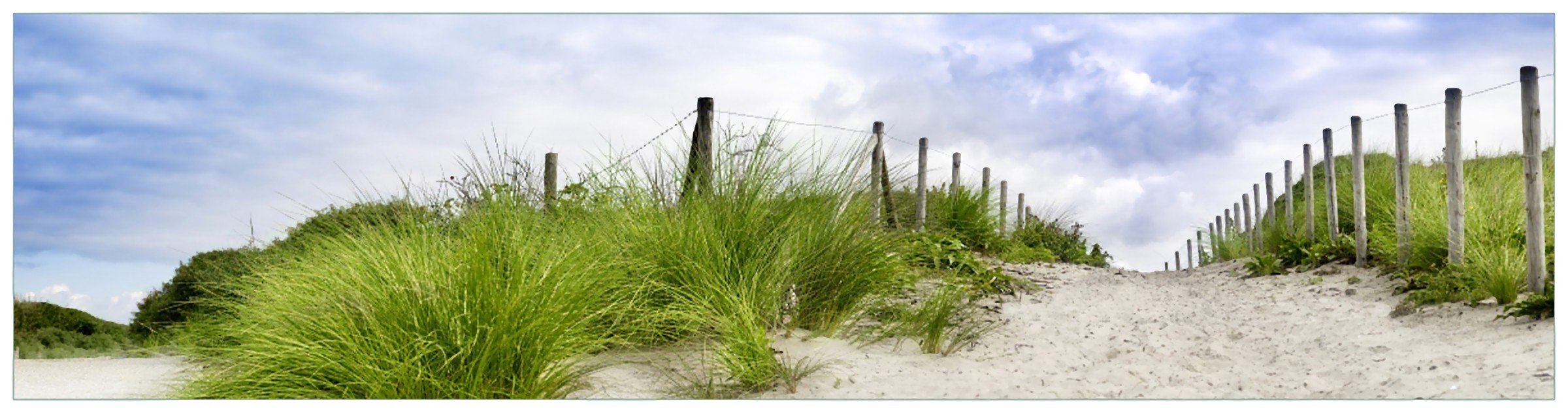 Strand Wallario Auf zum Dünen, durch (1-tlg) dem Weg Küchenrückwand