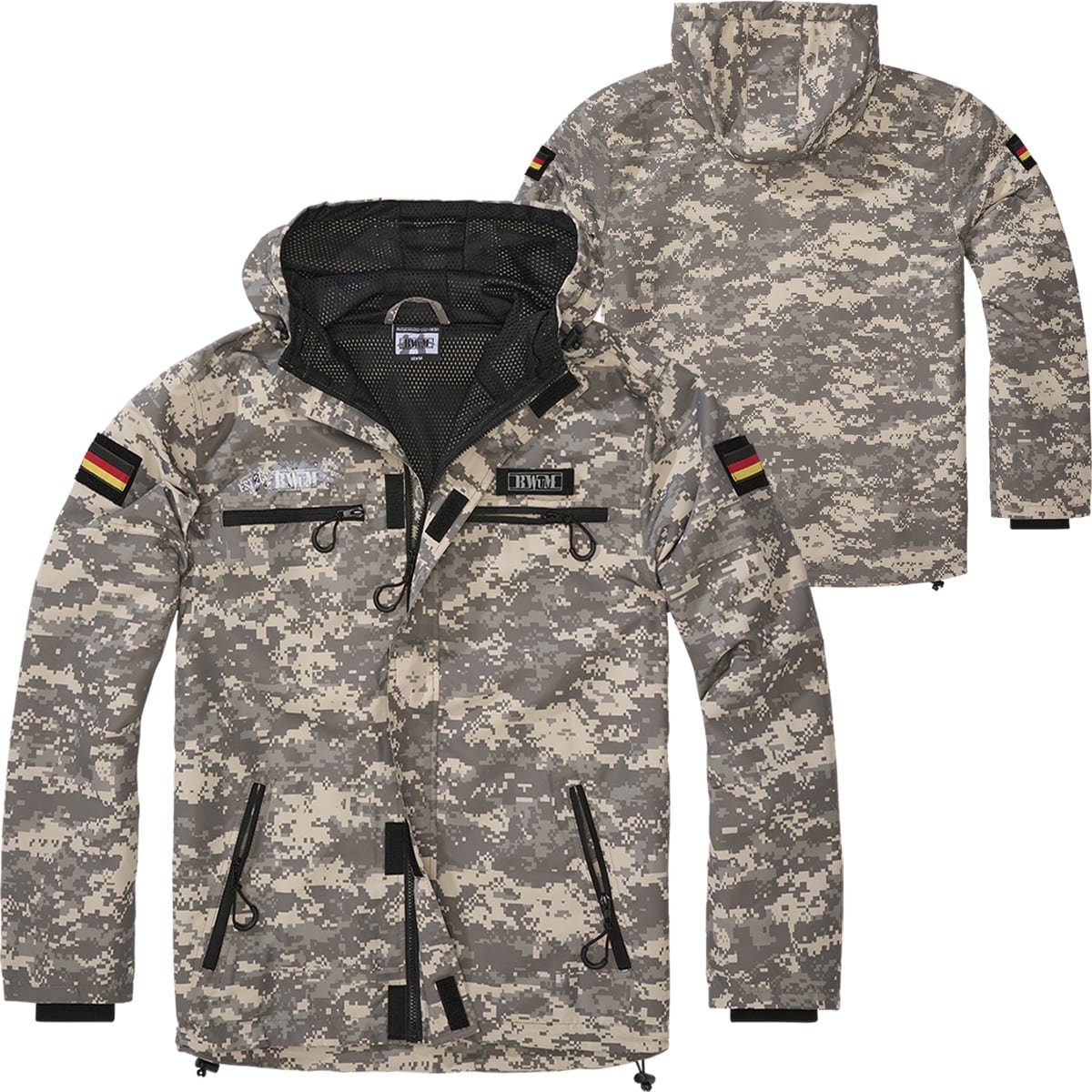 BWuM Windbreaker BWuM Tactical Windbreaker Zipper Sommer + Patch & Flaggen