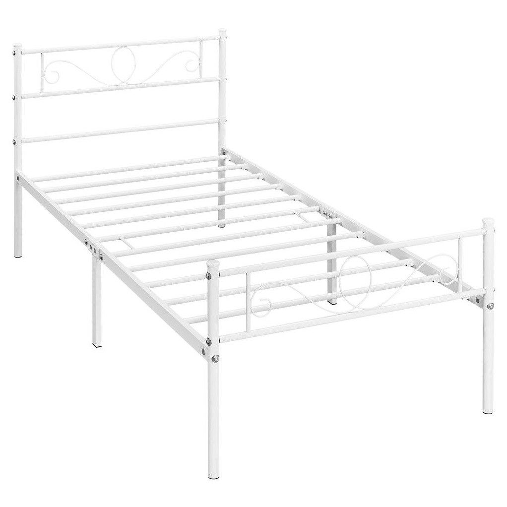 Yaheetech Bettgestell Metallbett mit Kopfteil, Einzelbett/Doppelbett günstig online kaufen