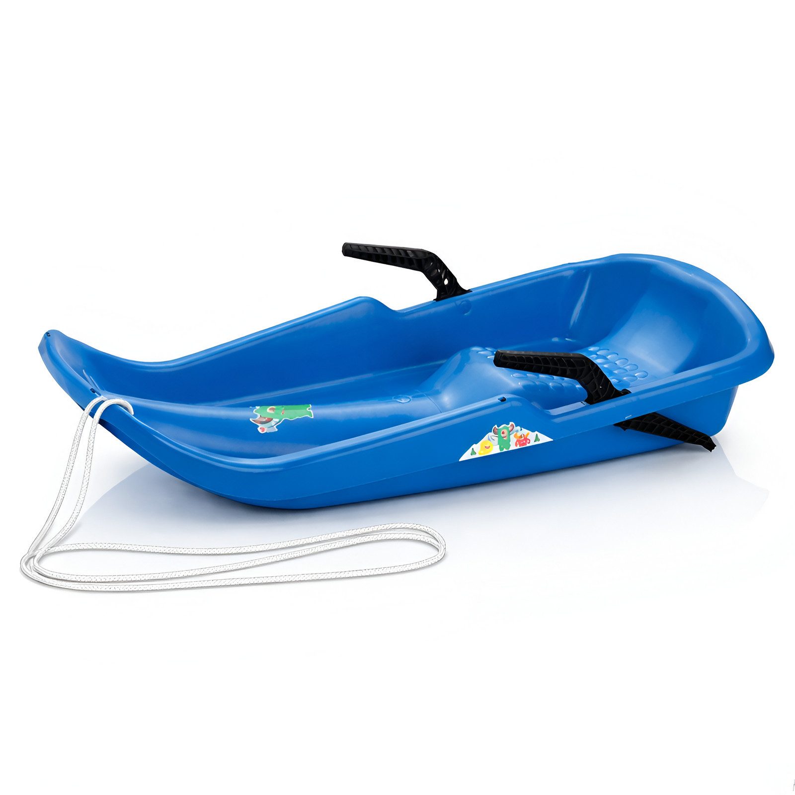 Schlitten Schlitten Twister Race Rodel Kinderschlitten mit Bremsen Blau