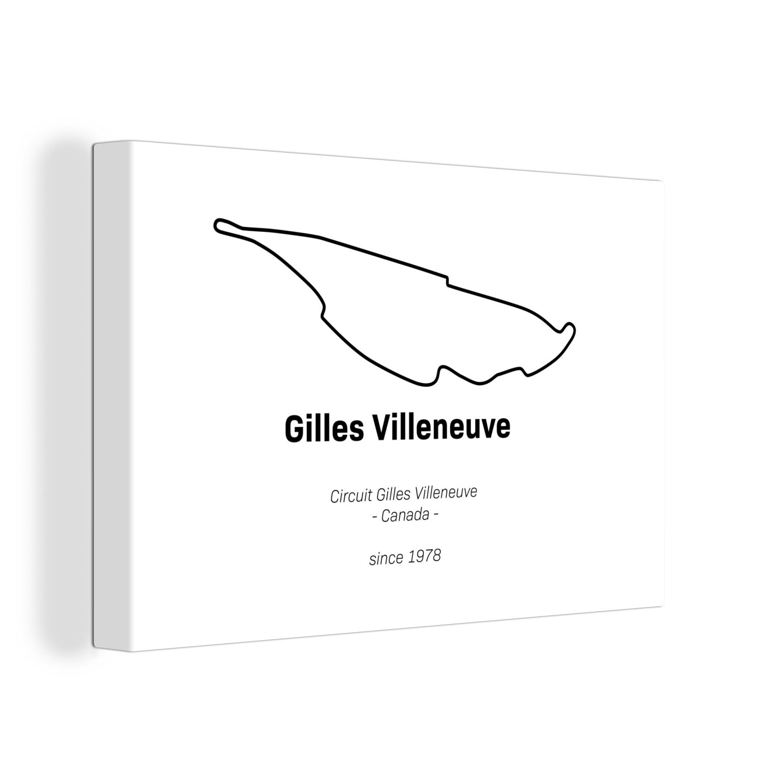 OneMillionCanvasses® Leinwandbild Kanada Wanddeko, Leinwandbilder, Formel - 1 Aufhängefertig, Wandbild - cm St), 30x20 (1 Rennstrecke