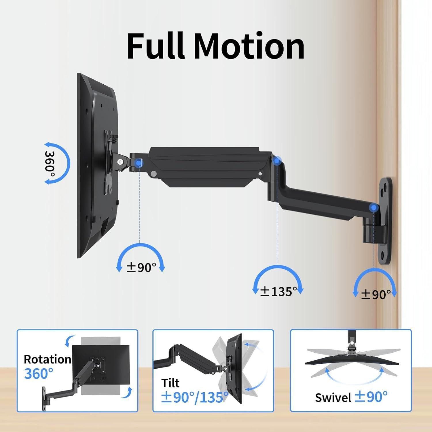 LuxusKollektion Monitor-Halterung Monitor Wandhalterung für 13-32 Zoll LED LCD TV Bildschirm bis 9kg