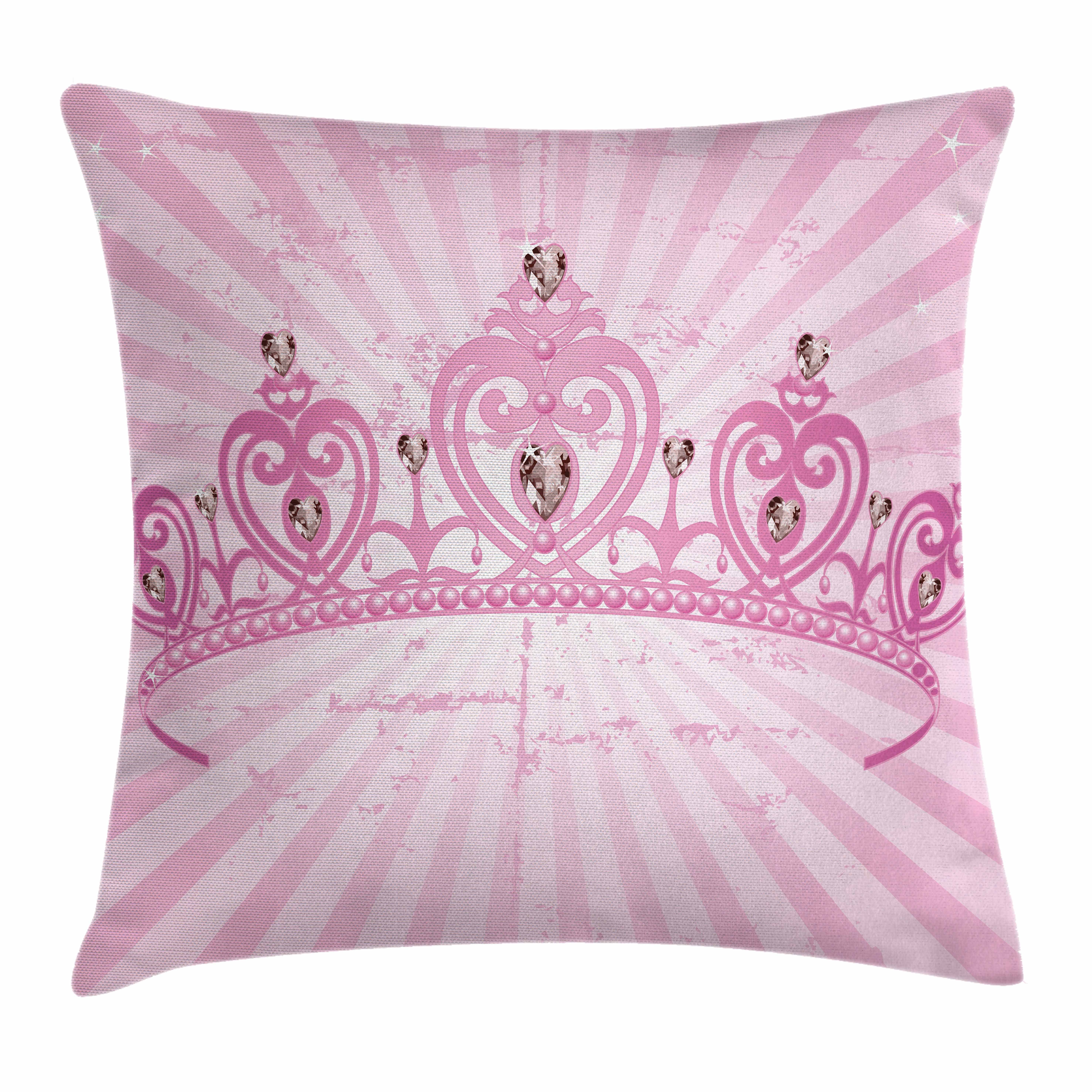 Kissenbezüge Waschbar Reißverschluss mit Mädchen Stück), Princess Farben (1 Pink Kissenhülle mit Abakuhaus Beidseitiger Druck, Klaren Farbfesten