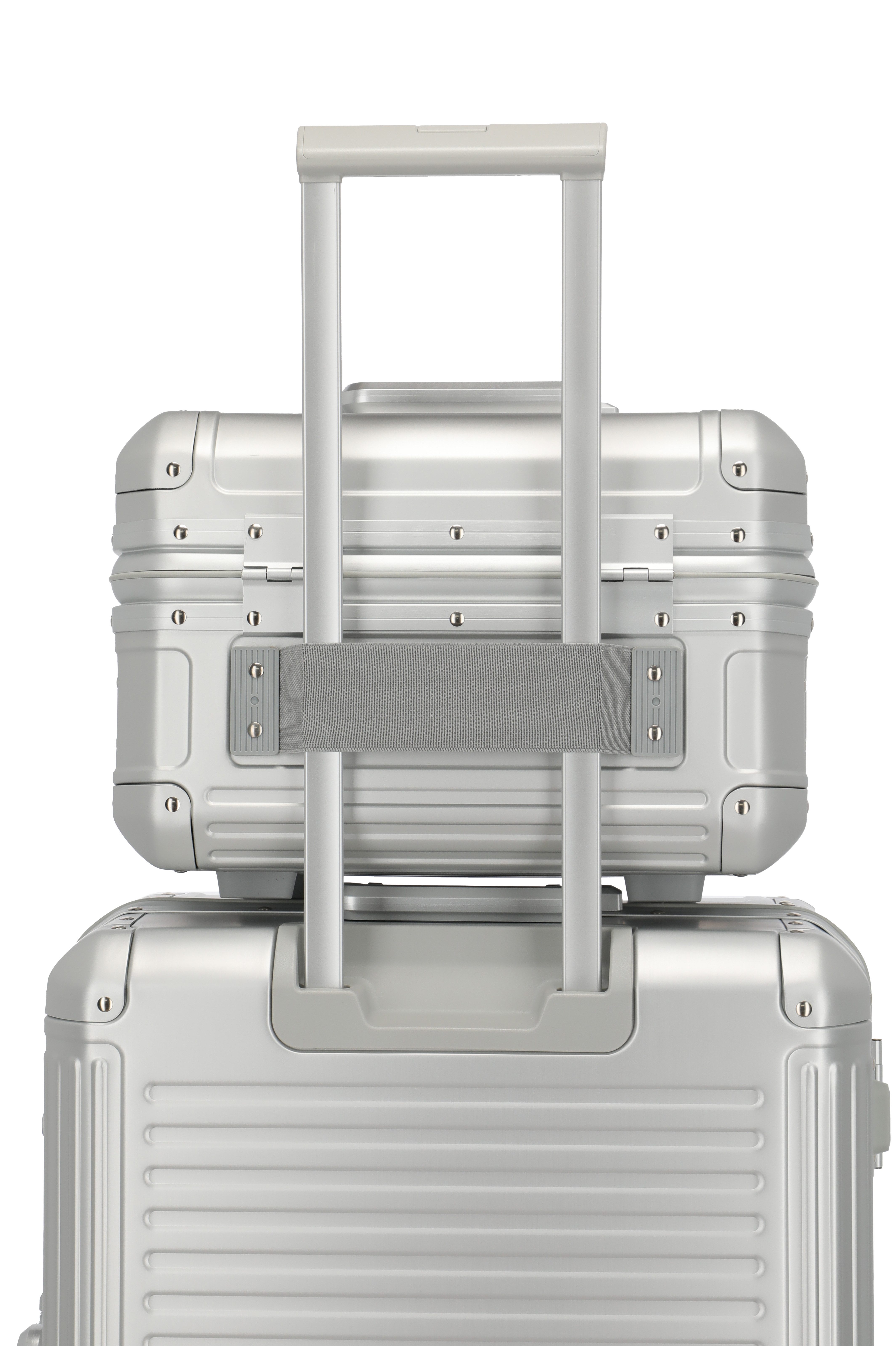 travelite Beautycase NEXT Kosmetikkoffer Aluminium, Kosmetikkoffer mit herausnehmbarem Inlay und TSA-Schloss
