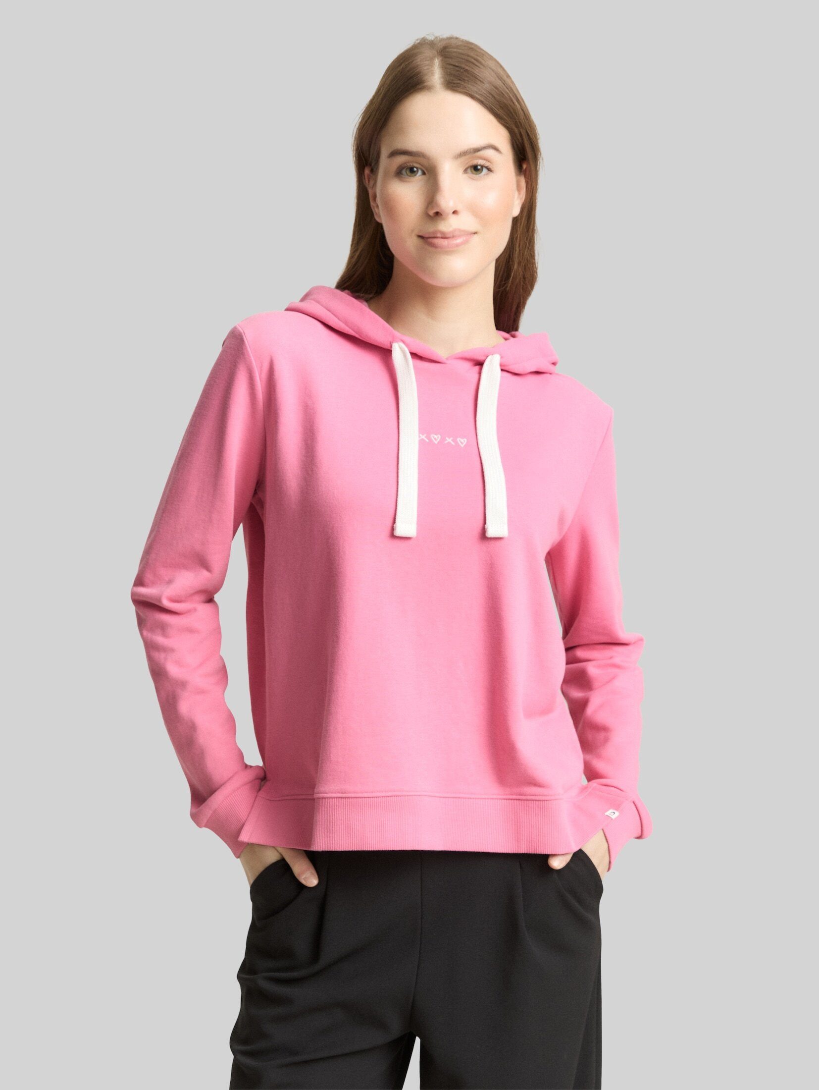 TOM TAILOR Denim Sweatshirt Strick & Sweatshirts Hoodie Sweatshirt mit Stickerei