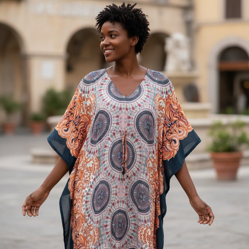 Guru-Shop Midikleid Ponchokleid, Kaftan, Maxikleid, Strandkleid -.. alterna günstig online kaufen