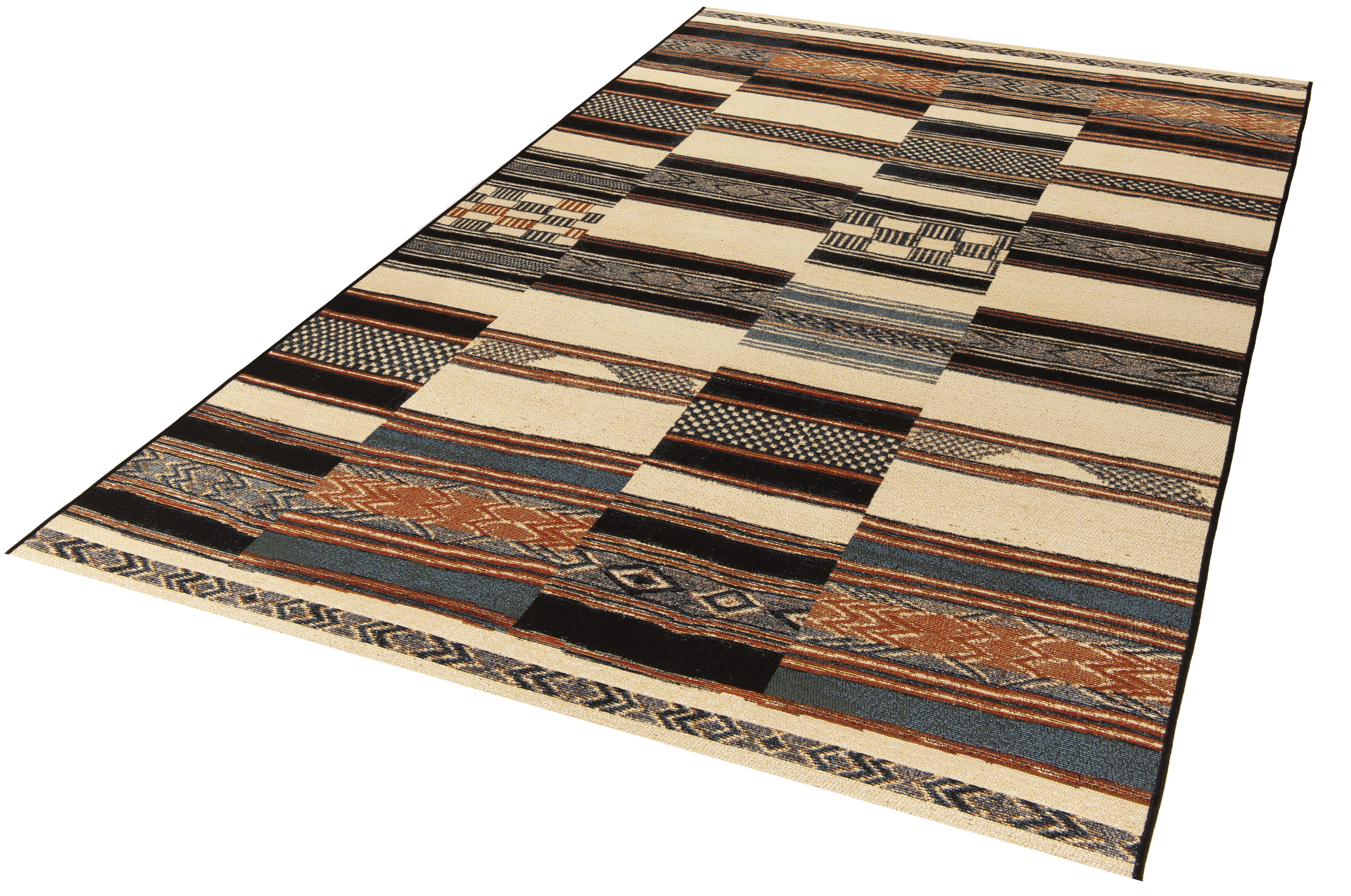 Gino Falcone Teppich Outdoor-Africa 41, rechteckig, Höhe: 5 mm, Flachgewebe, In- und Outdoor geeignet, Wohnzimmer