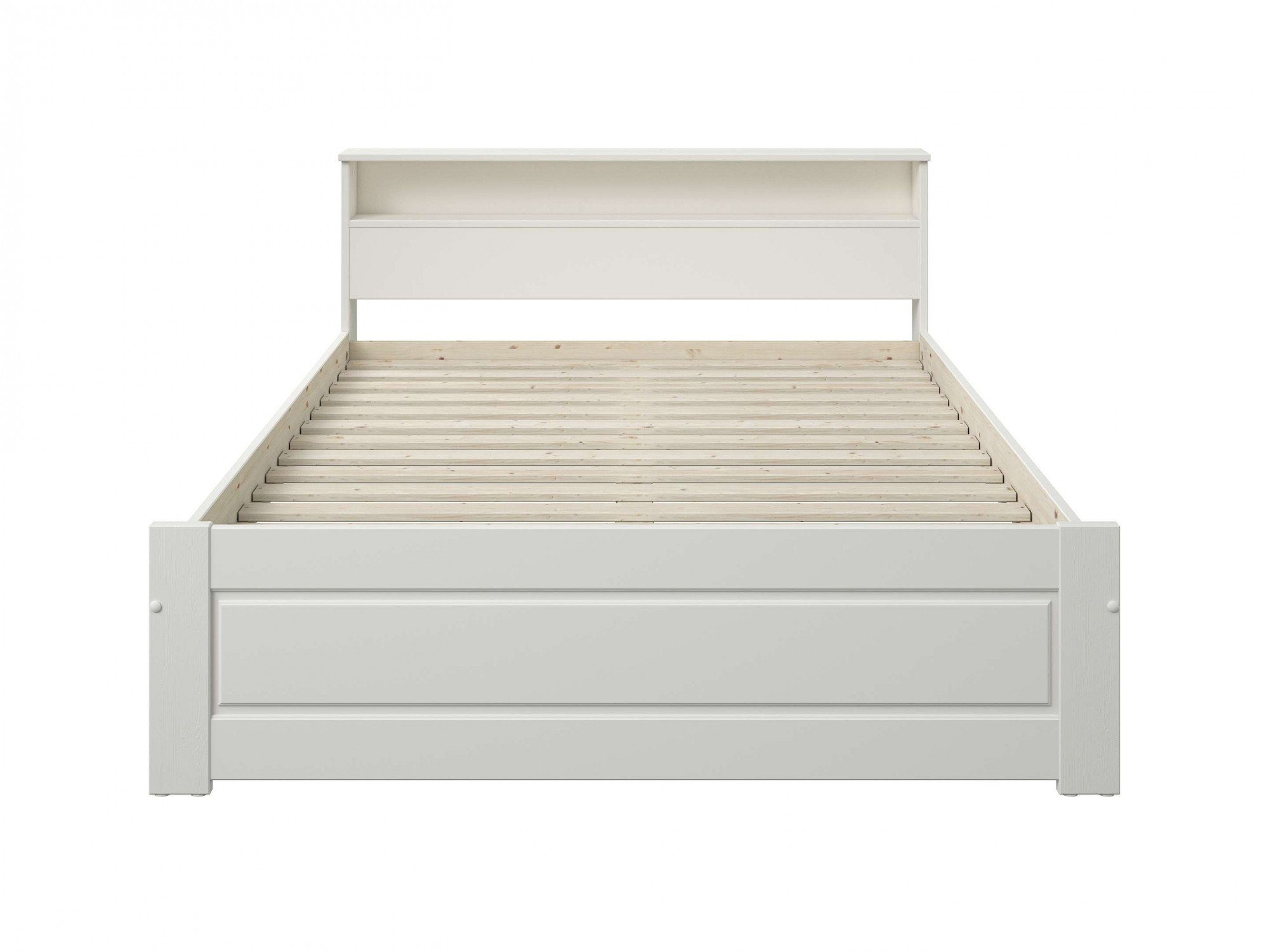 OTTO home Massivholzbett FLAVION, Jugendbett, Stauraum, FSC® zertifizierte Kiefer (Breite: 90, 140, 180), Qualitätsprodukt, Regal, Kassettenoptik, Schublade opt – Bild 5 von 5