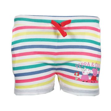 Peppa Pig Print-Shirt Peppa Wutz Kinder Mädchen Sommerset Shorts plus T-Shirt Gr. 92 bis 116, 100% Baumwolle