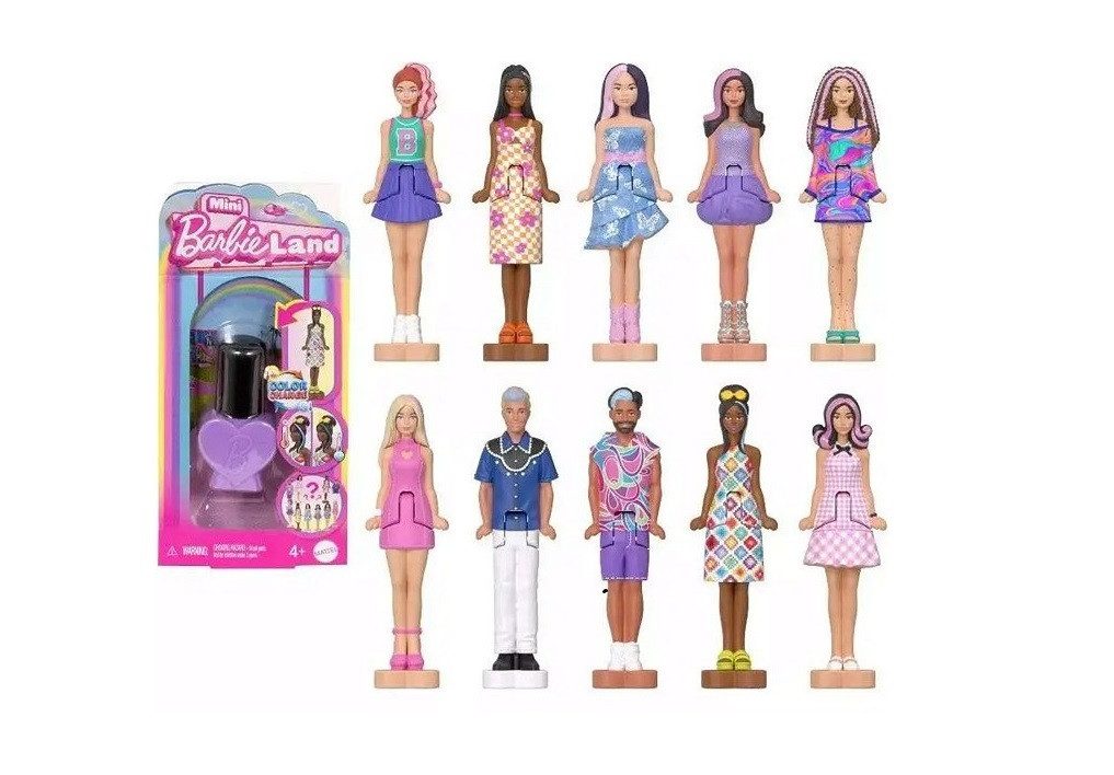 Mattel® Spielfigur Mini BarbieLand Fashionistas Puppe 4 cm + Nagellackflasc günstig online kaufen