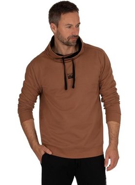 Trigema Sweatshirt TRIGEMA Sweatshirt mit Schalkragen