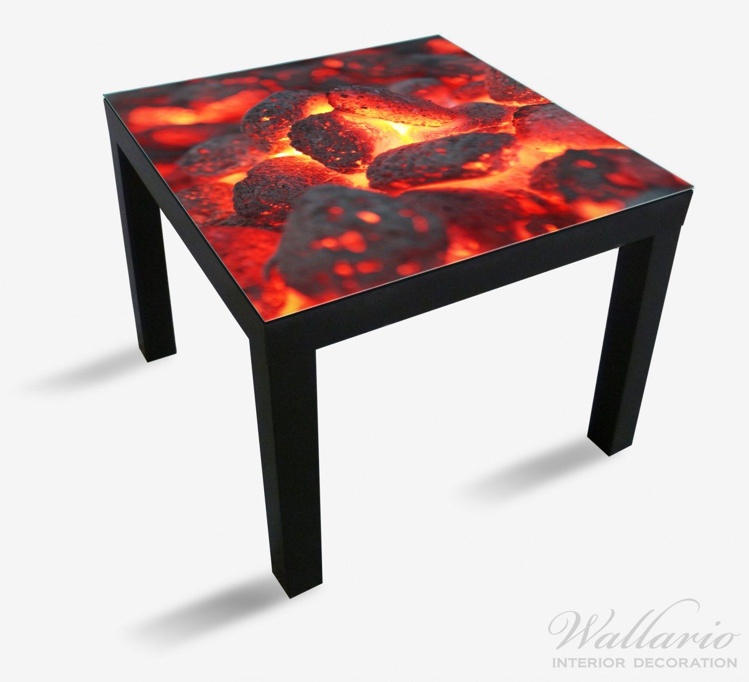 Kamin Ikea Lack Tisch Tischplatte Wallario geeignet Glühende St), im für Kohlen (1