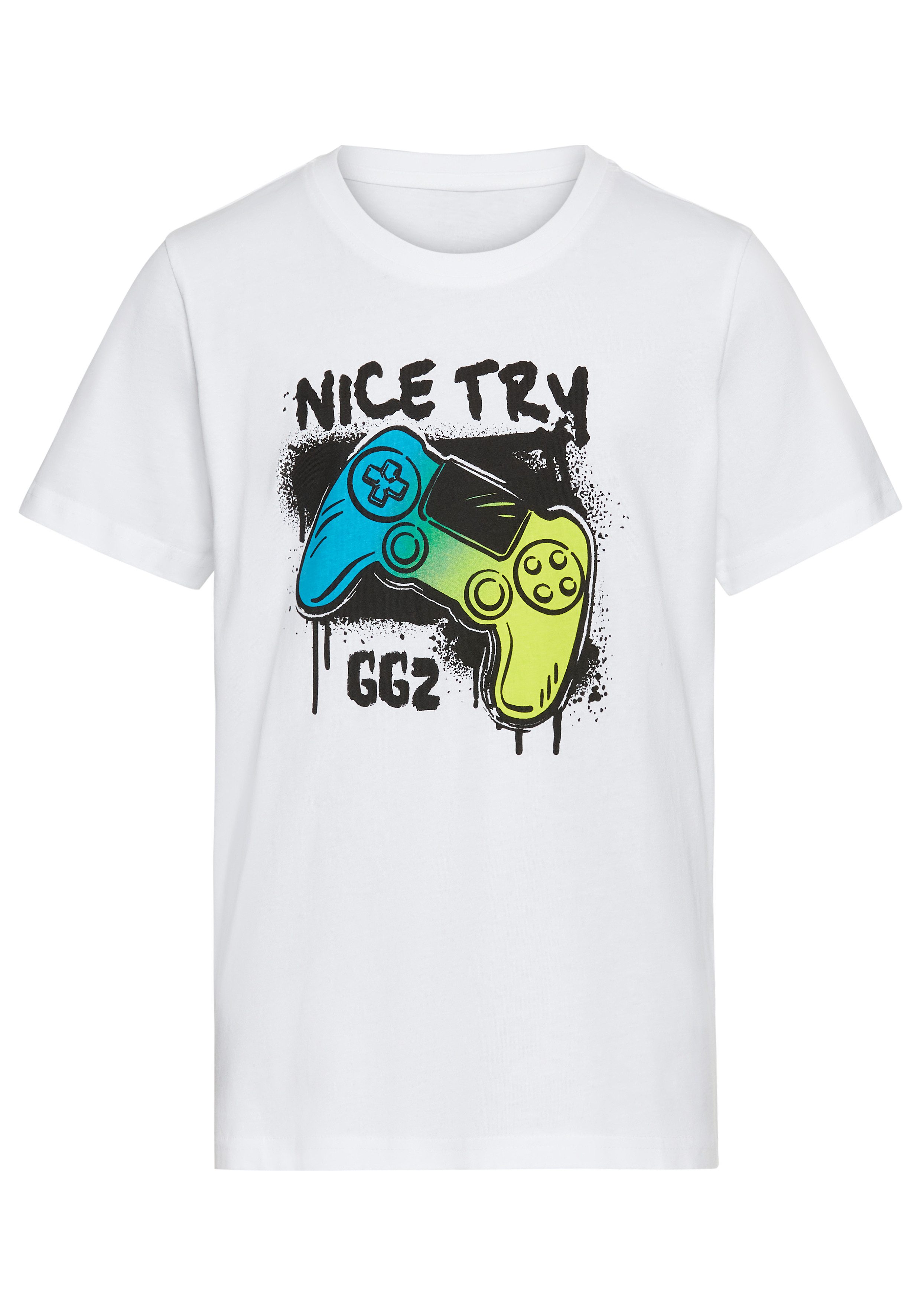 T-Shirt Gamer-Druck: NICE TRY
