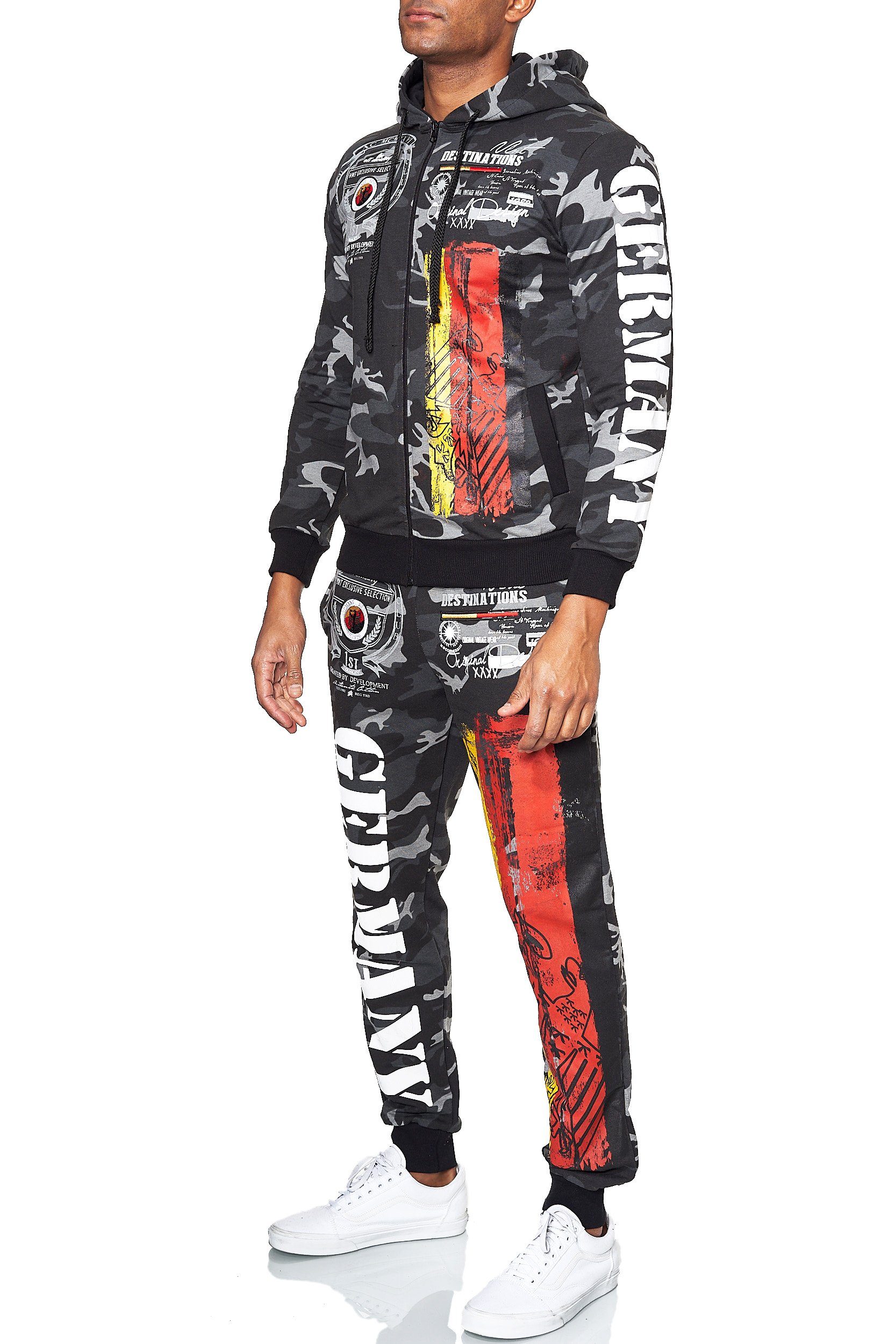 L.gonline Freizeitanzug Herren Trainingsanzug Freizeitanzug ohne Kapuze 500A (Kapuzenjacke mit Reißverschluss, Hose, 2-tlg., Zipperjacke und Hose), Fitness Freizeit Casual. Reduzierter Preis € 29,90. Unverbindliche Preisempfehlung € 59,90