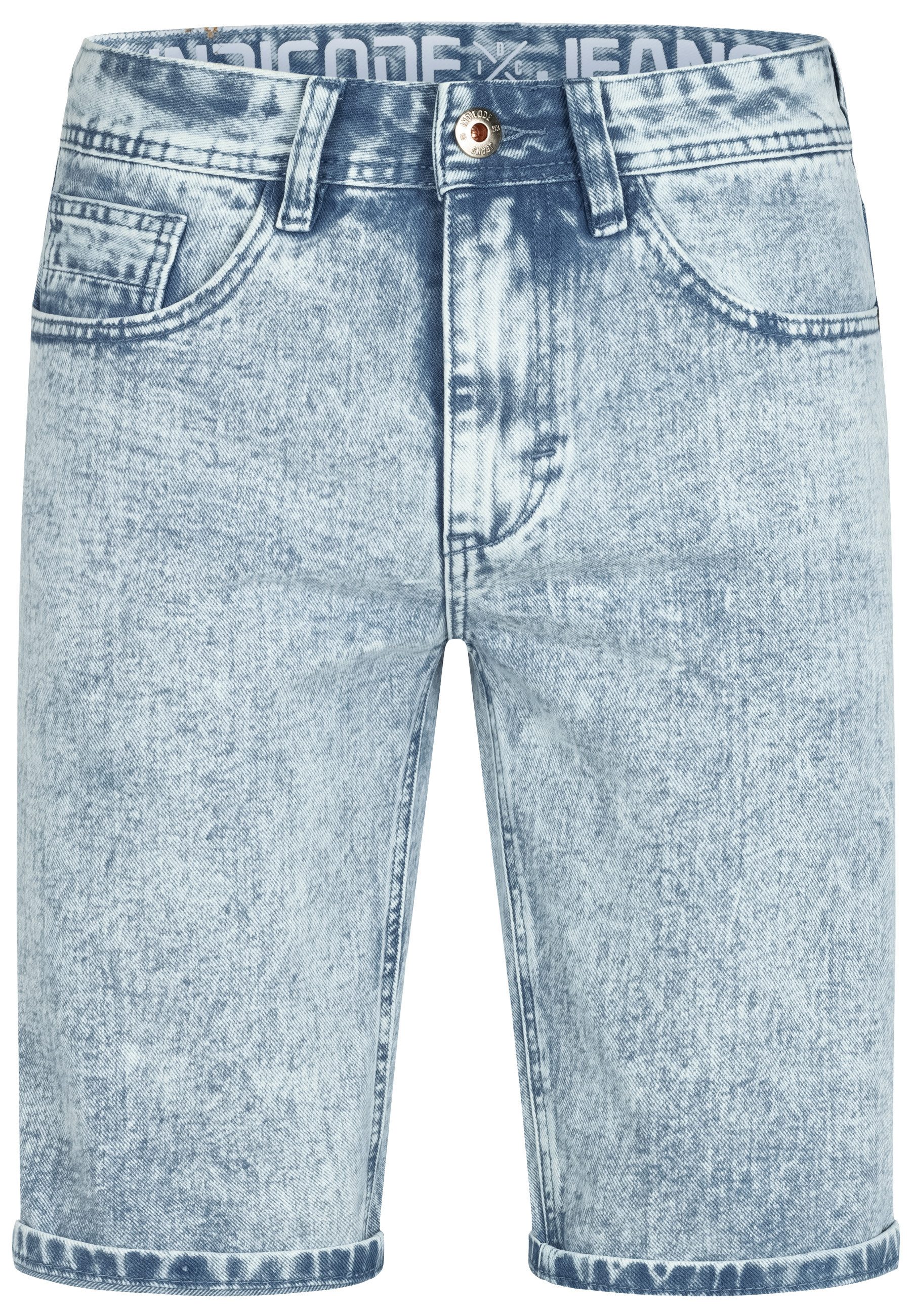 Indicode Jeansshorts Herren INTempol Jeans Shorts Herrenshorts Klassische Denim-Jeansshorts mit modernem Waschungseffekt
