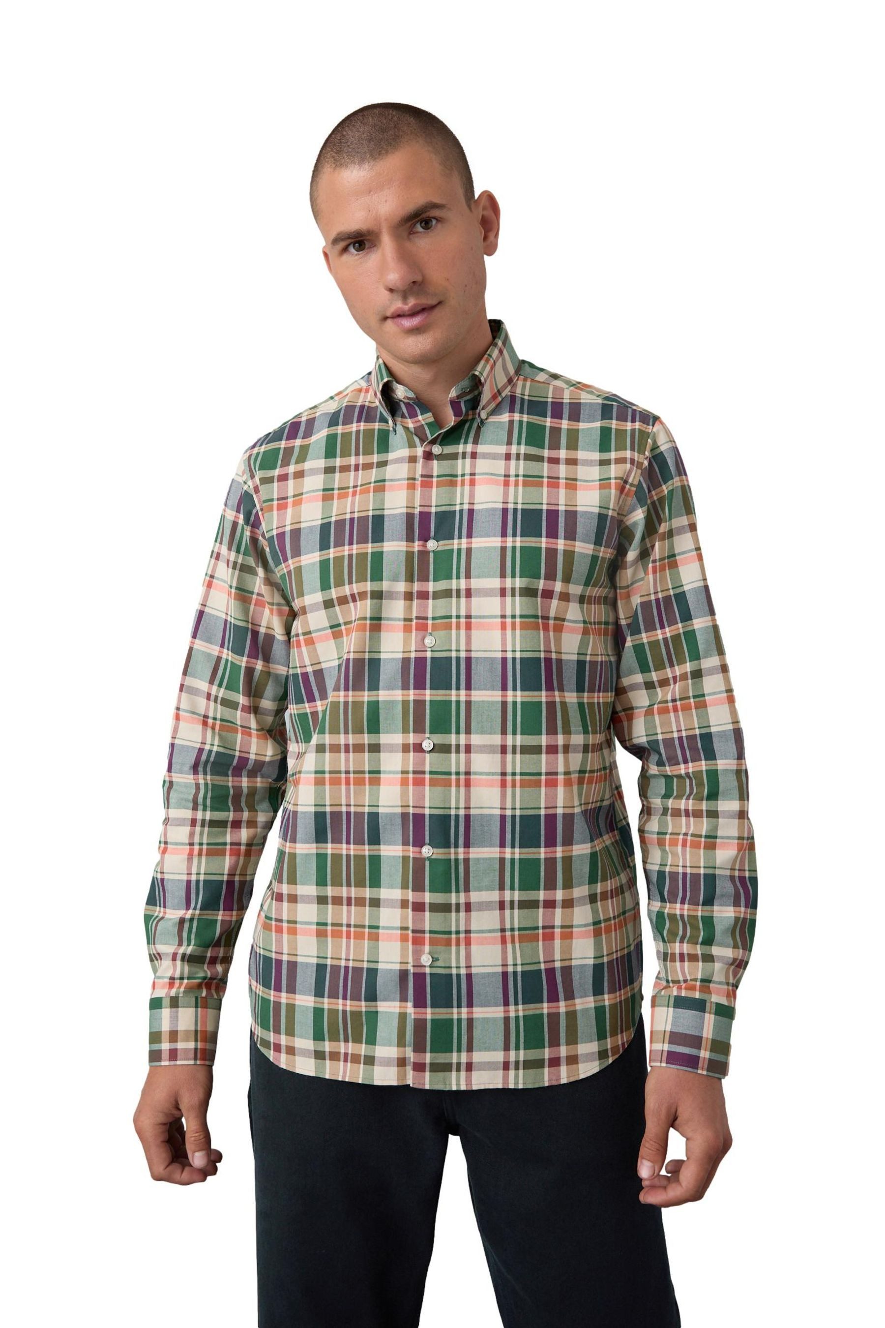 Next Langarmhemd Bügelleichtes Regular Fit Oxford-Button-down-Hemd (1-tlg) günstig online kaufen