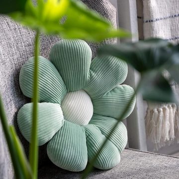 Fivejoy Stuhlkissen Blumenboden Kissen Tatami Blumenförmiges Plüsch-Dekor der Sitzkissen