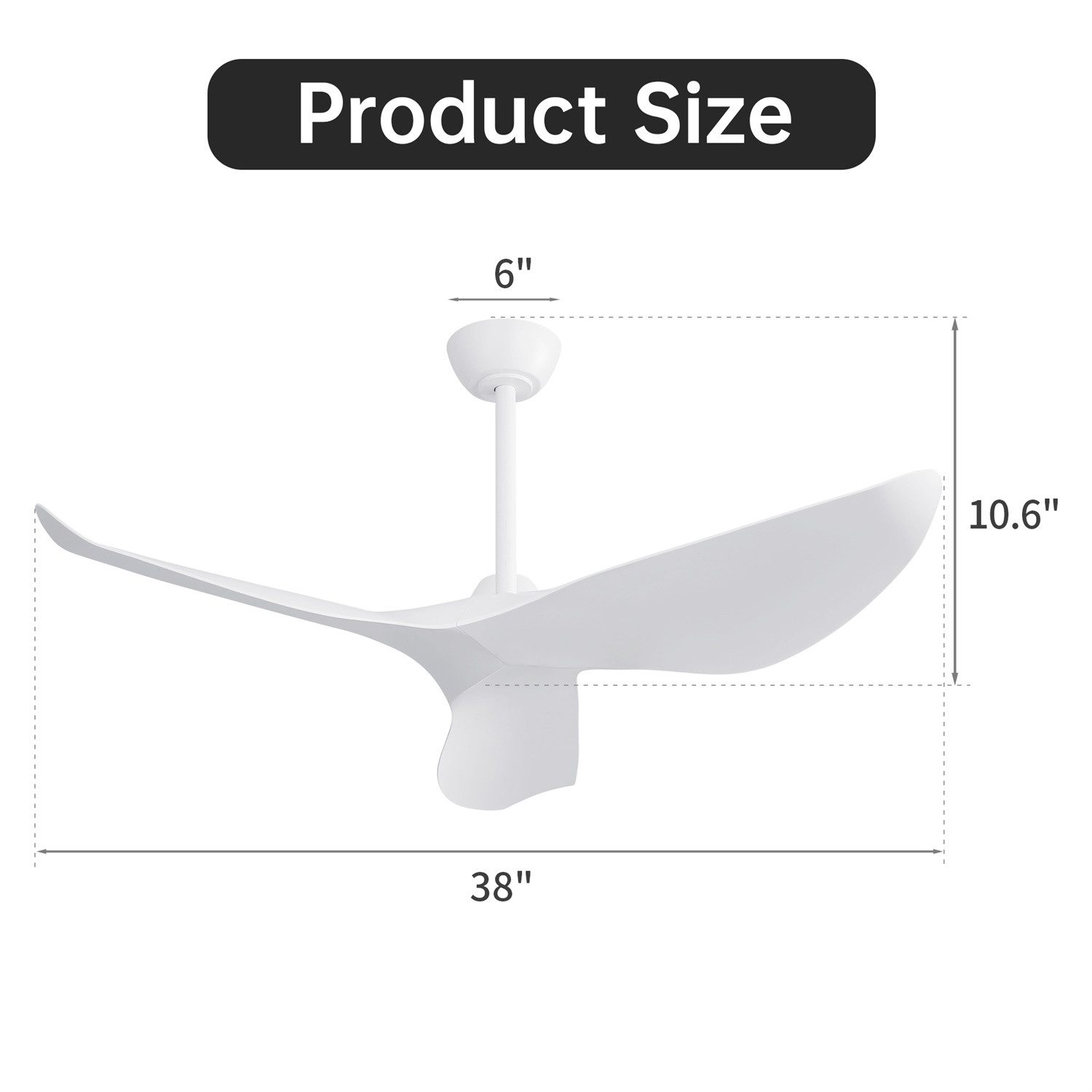 Rutaqian Deckenventilator Deckenventilator Ohne Licht mit günstig online kaufen