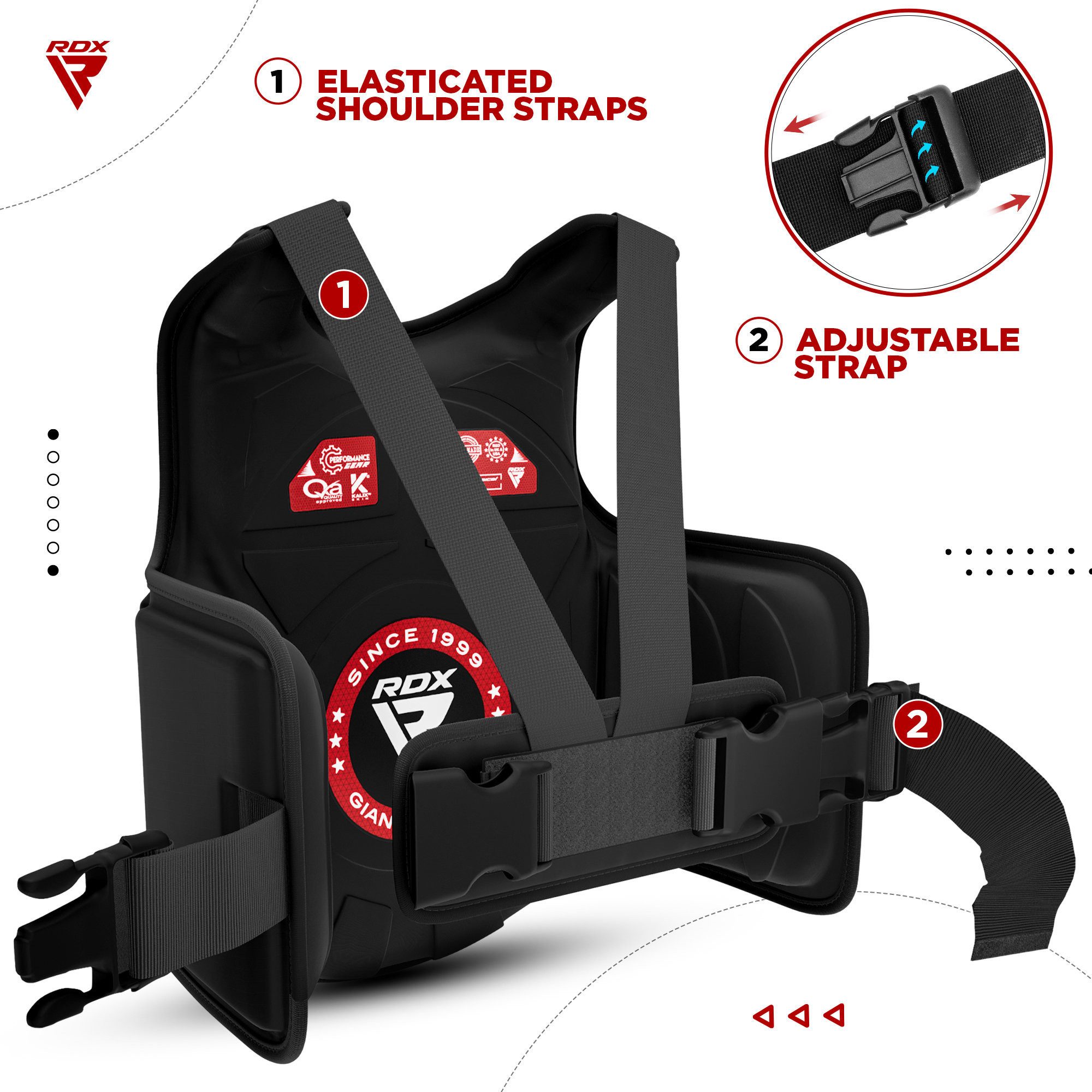 RDX Sports Brustprotektor RDX Body Protection Martial Arts, Chest Guard Bauchschutz Kickboxen